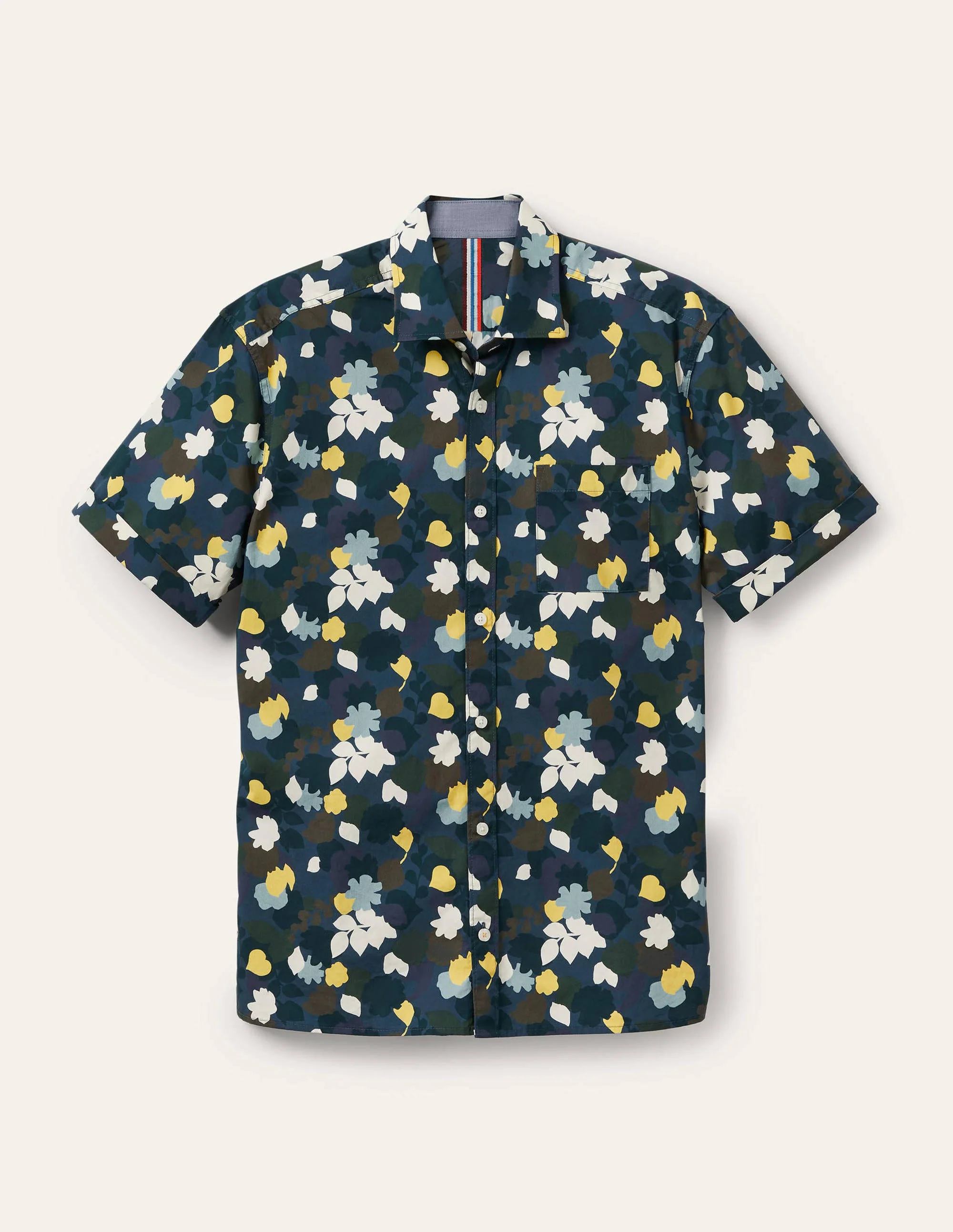 Printed Short Sleeve Shirt-Green Multi Pressed Bloom Camo - Image 5