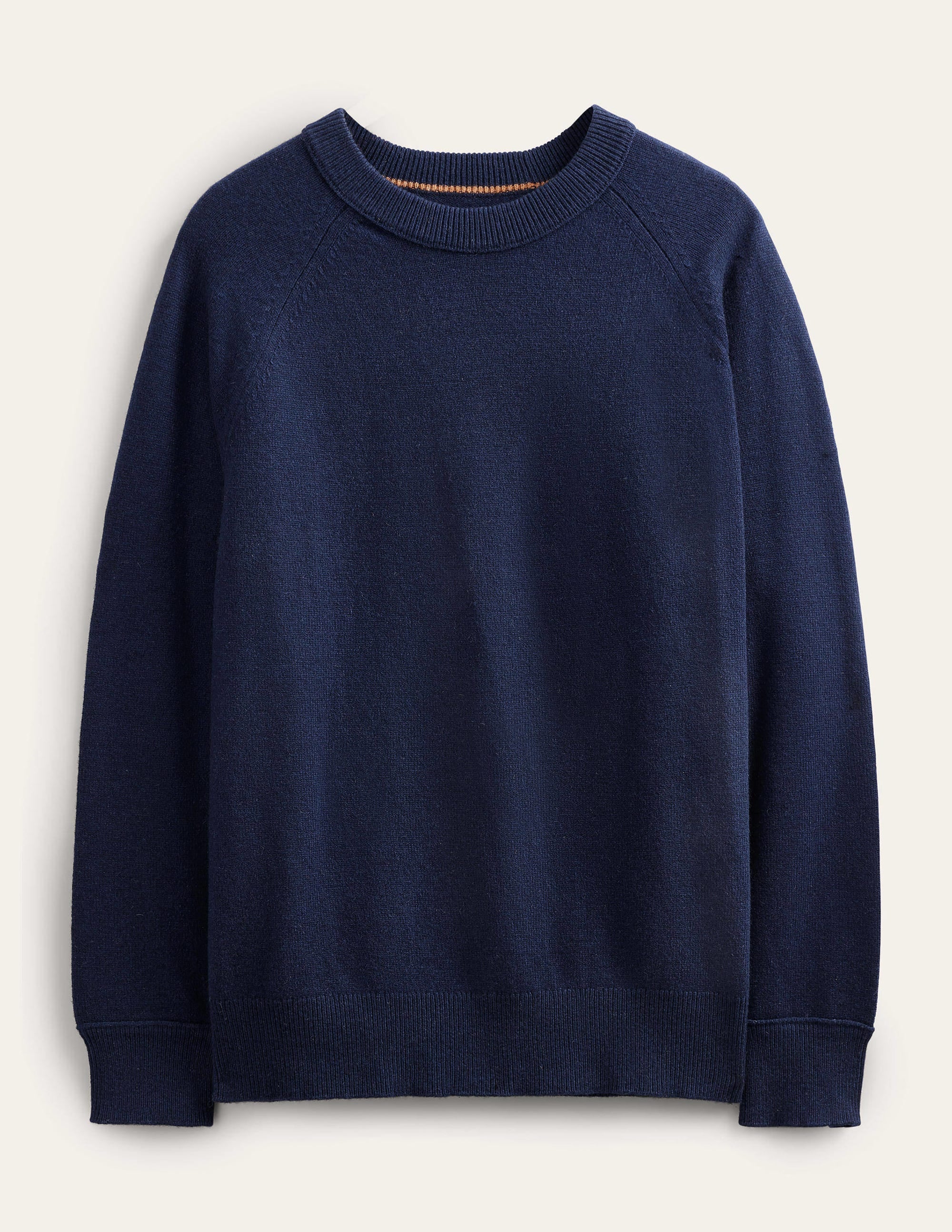 Raglan Crew Neck Jumper-Navy - Image 5