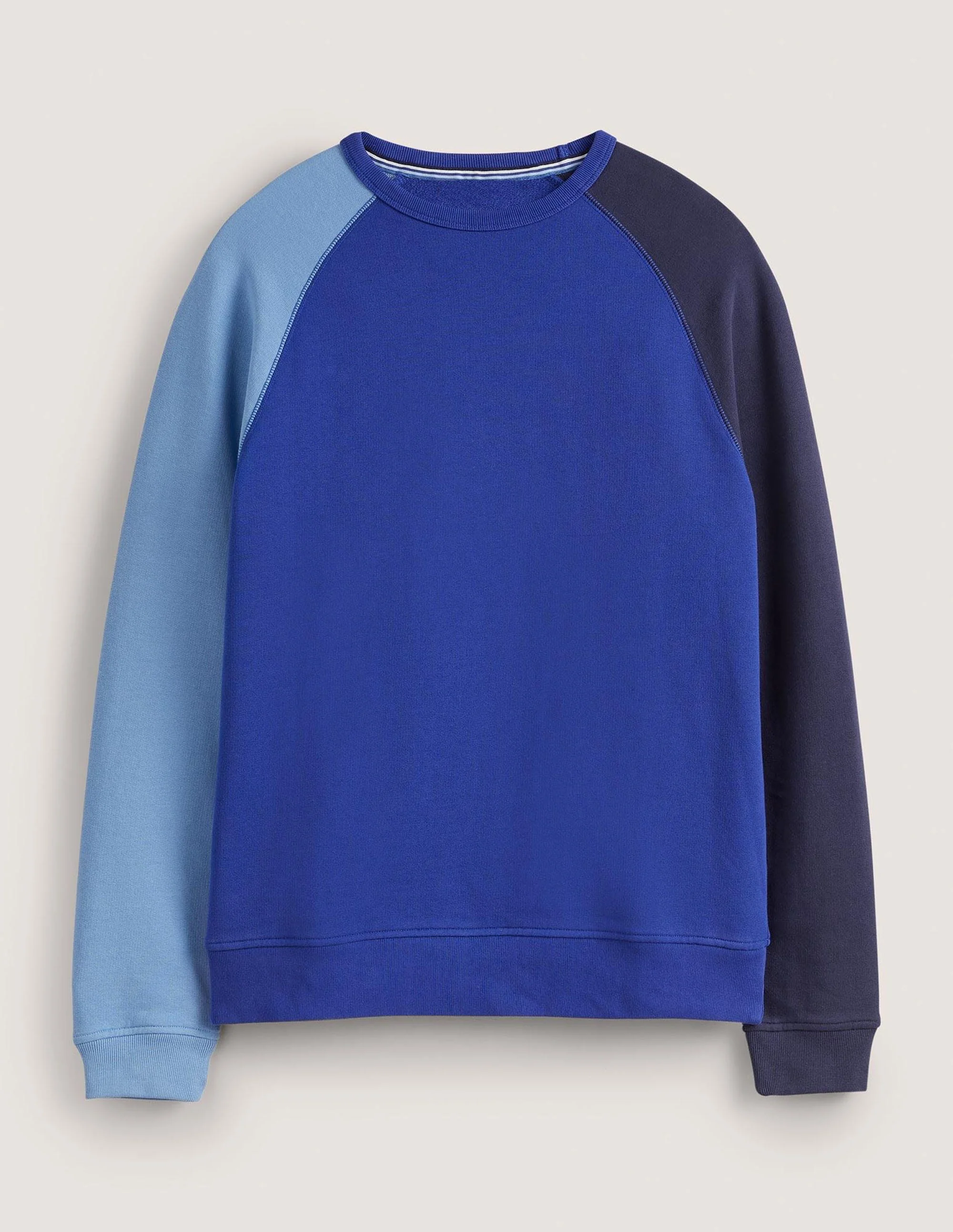 Raglan Sweatshirt-Blue Colourblock - Image 6