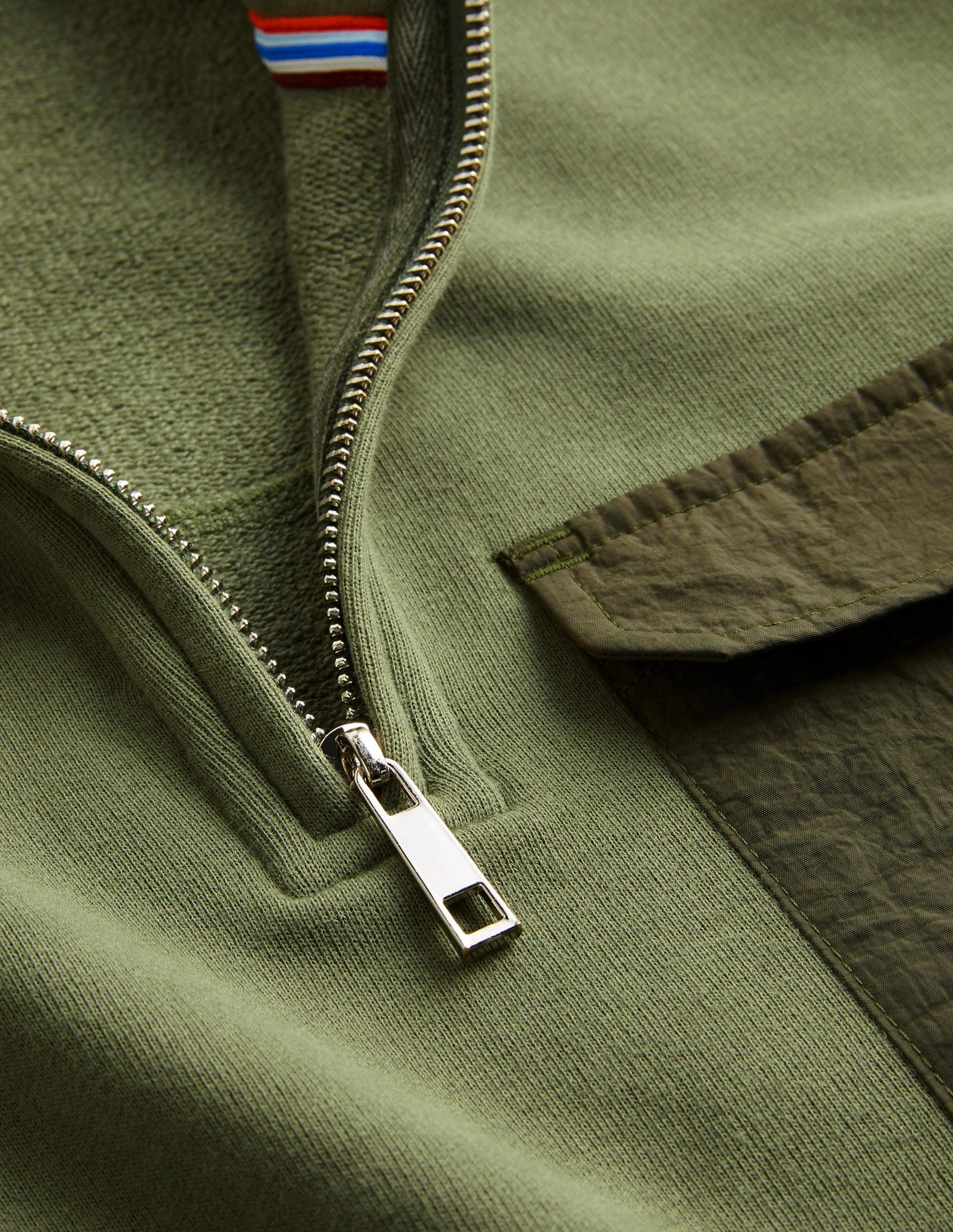 Side Panel Half Zip-Utility Green - Image 7