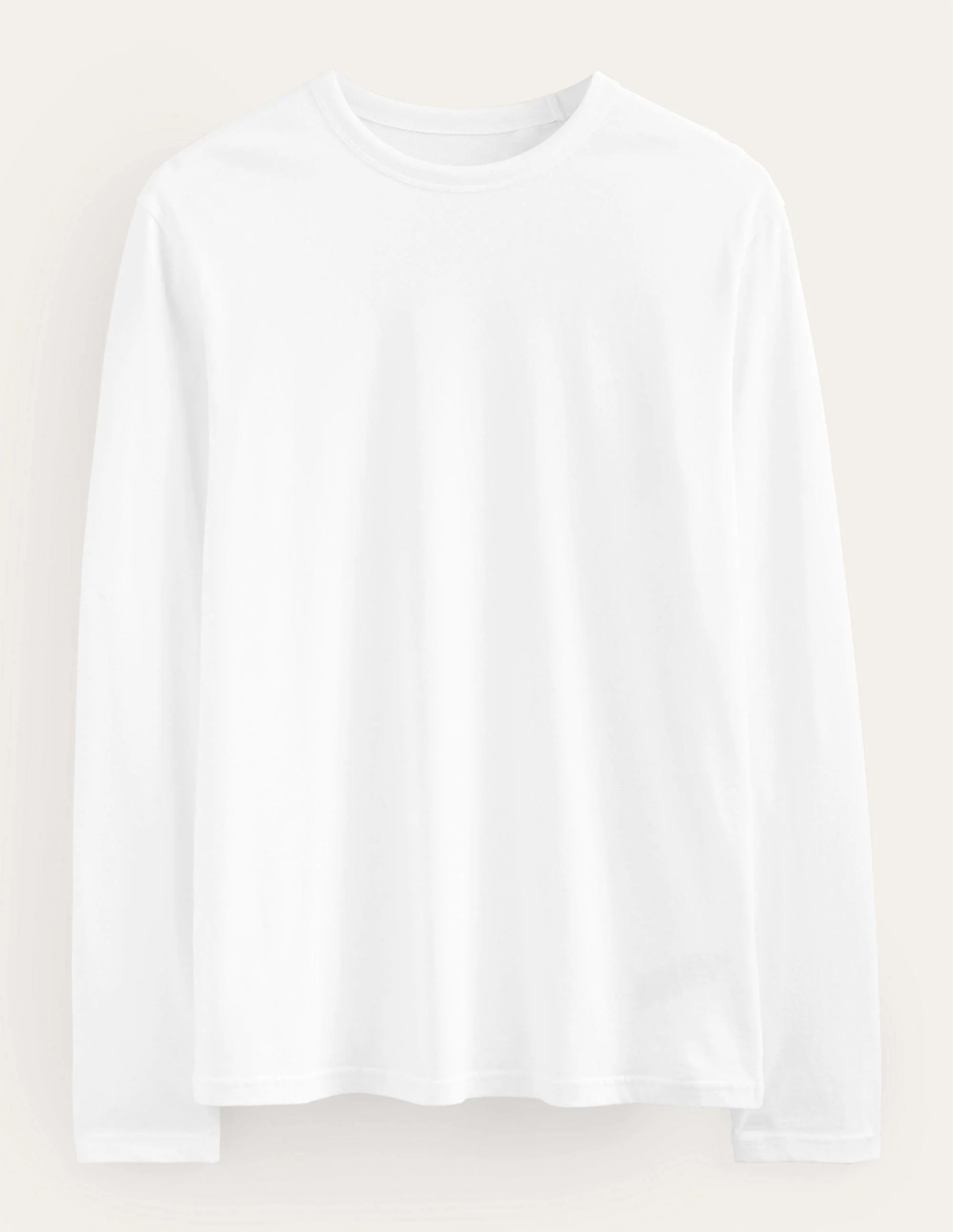 Slim Fit Long Sleeve T-shirt-White - Image 5