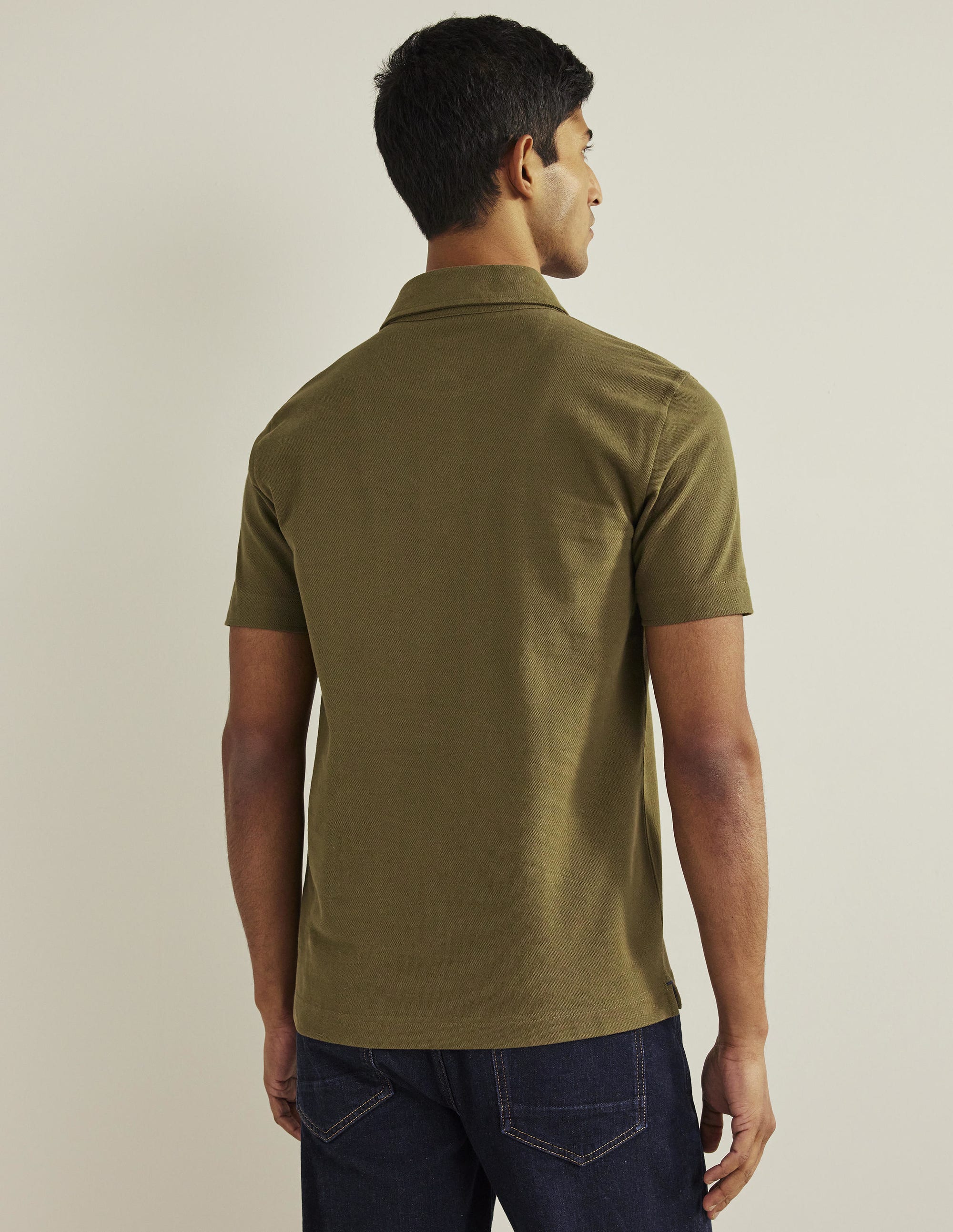 Slim Fit Piqué Polo-Beech - Image 3