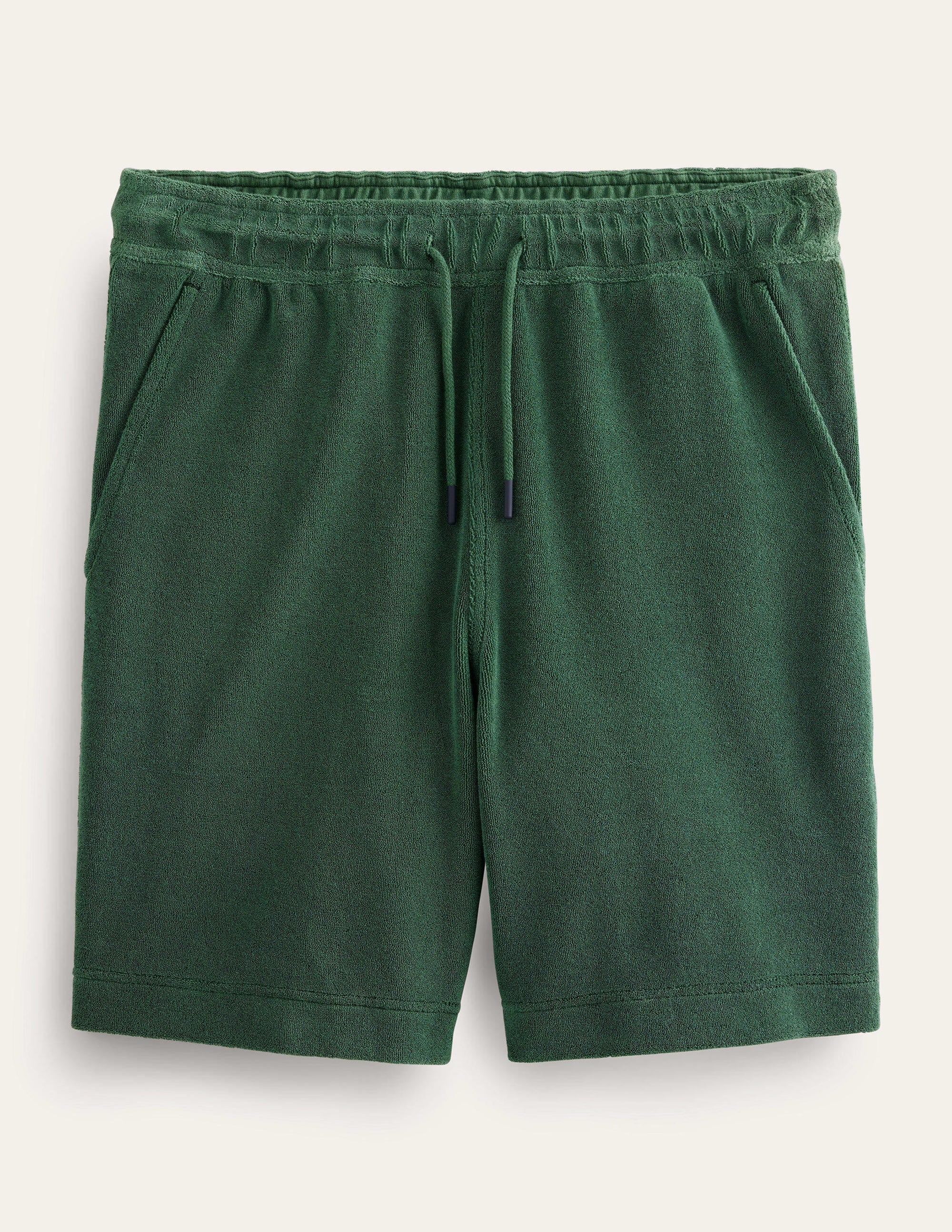 Towelling Drawstring Shorts-Palm Leaf - Image 6