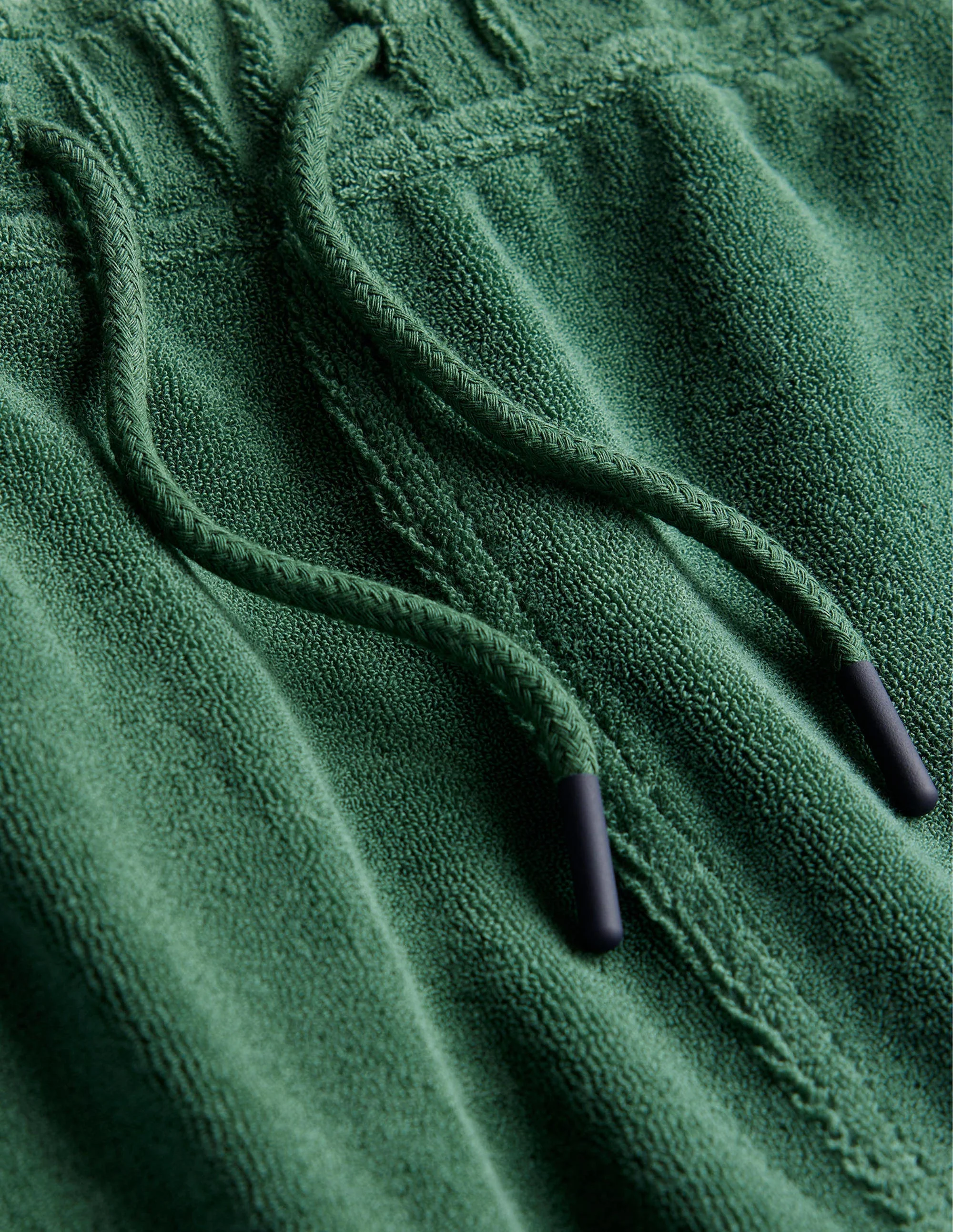 Towelling Drawstring Shorts-Palm Leaf - Image 7