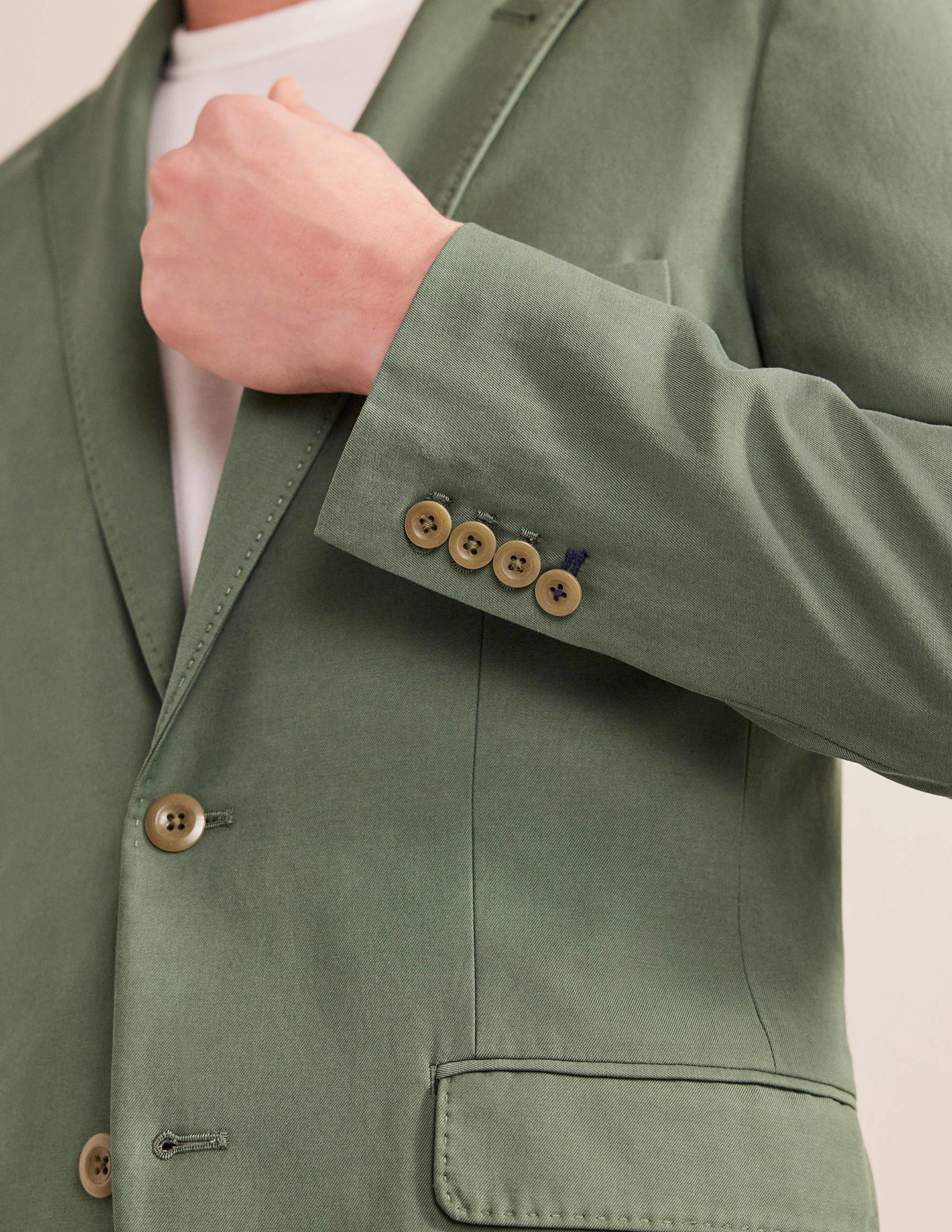 Washed Smart Blazer-Alligator Green - Image 2