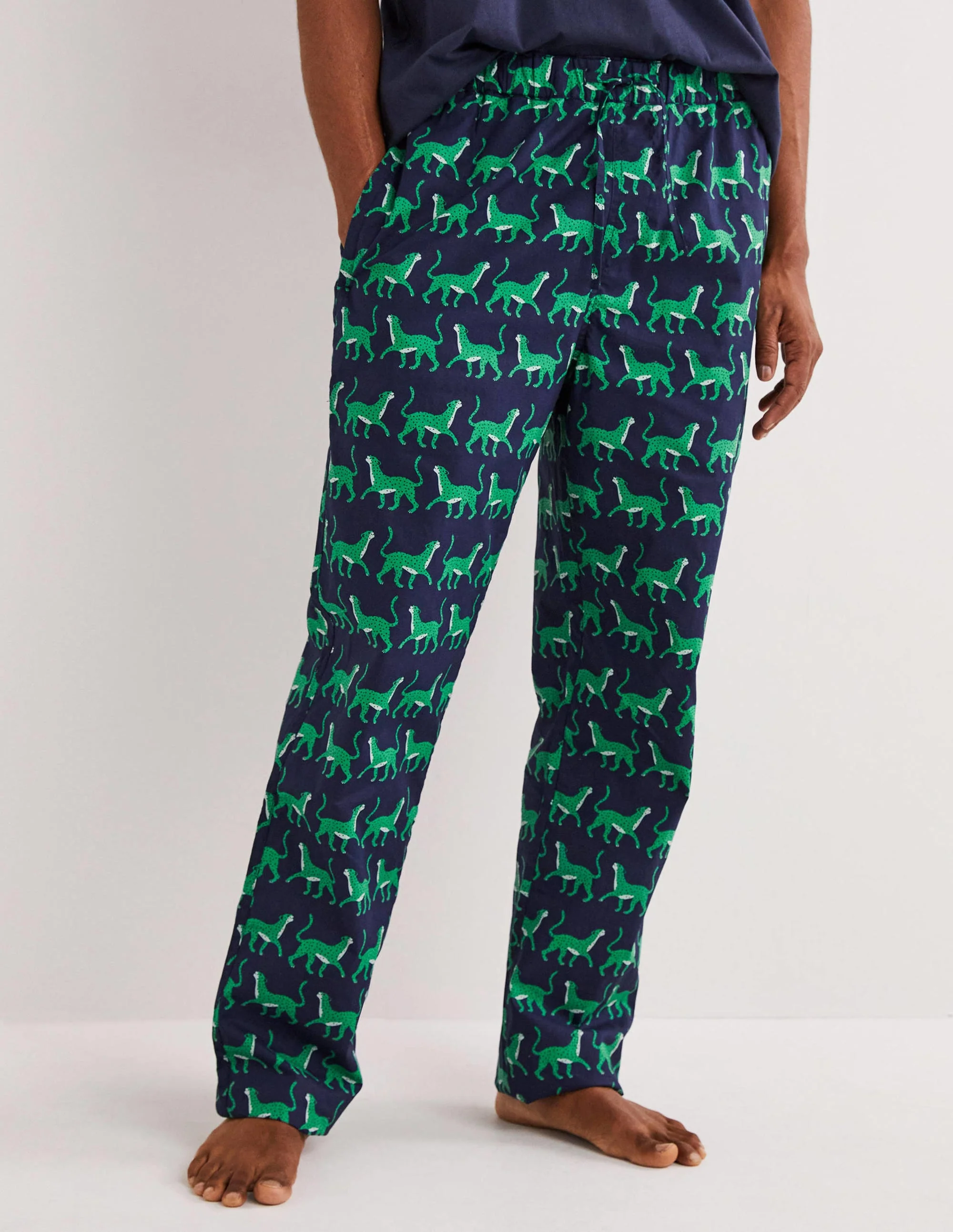 Woven Pyjama Set-Navy Leopards - Image 6