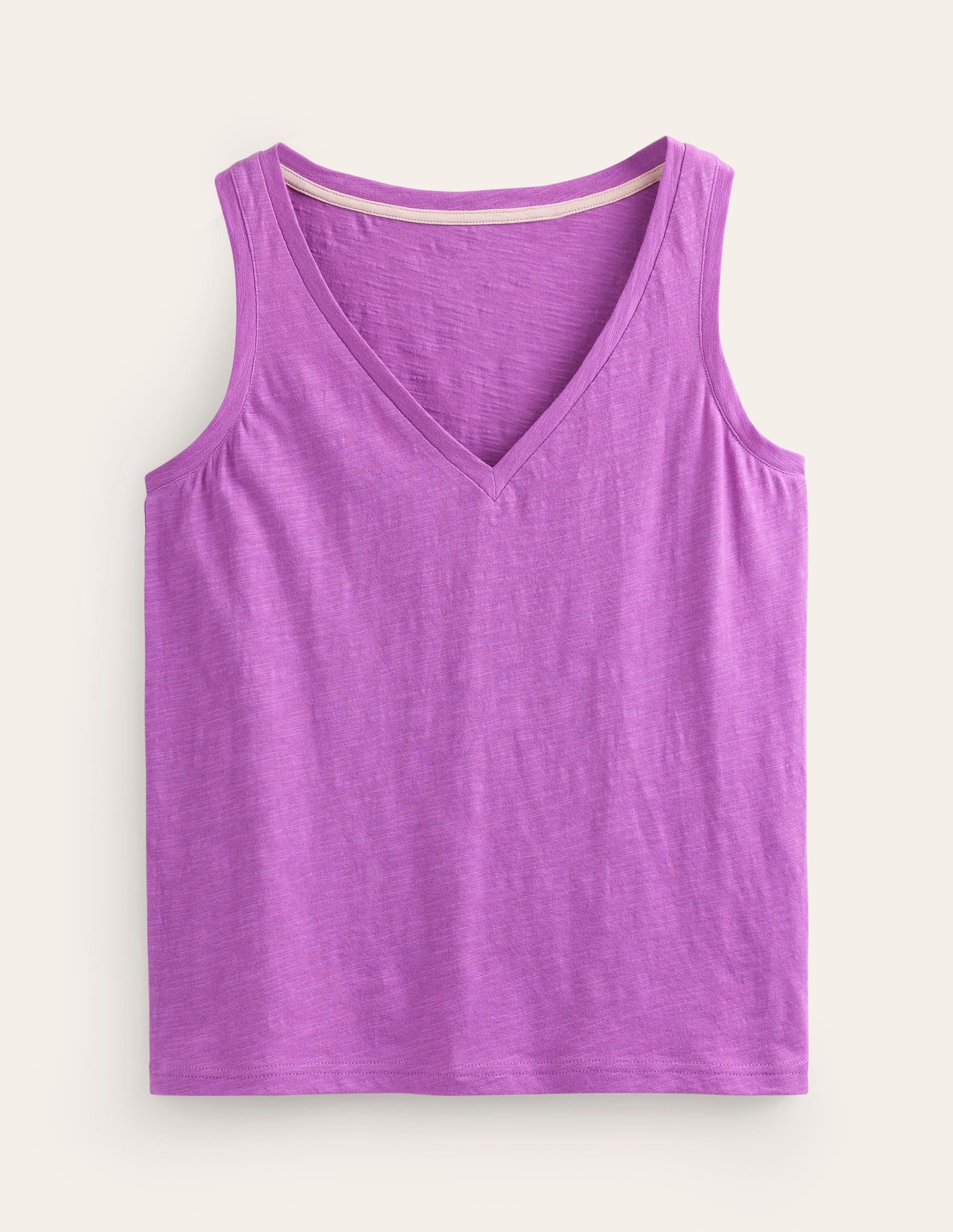 Regular V-Neck Slub Vest-Iris Orchid - Image 5