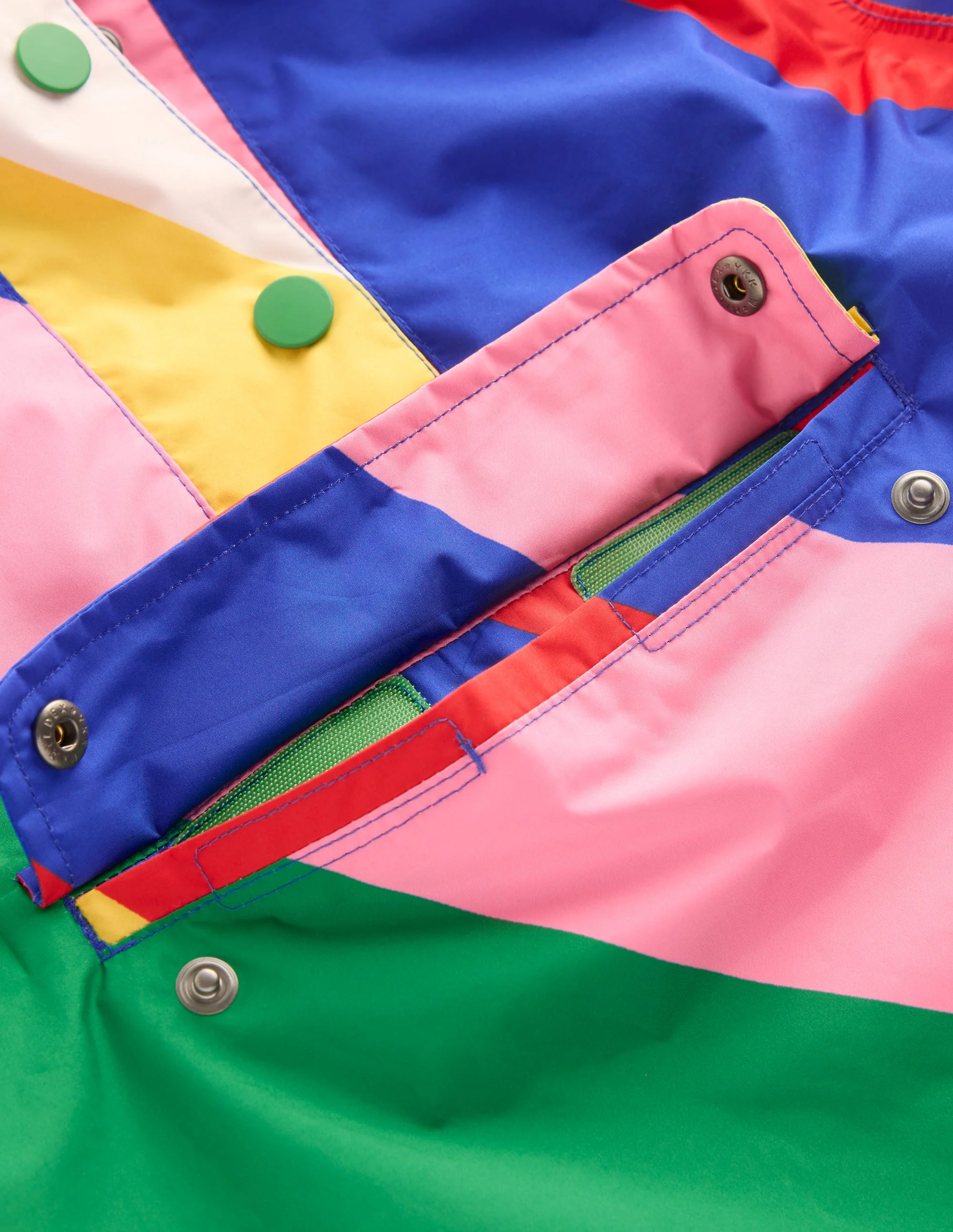 Waterproof Pack-away Jacket-Multi Rainbow Swirl - Image 3