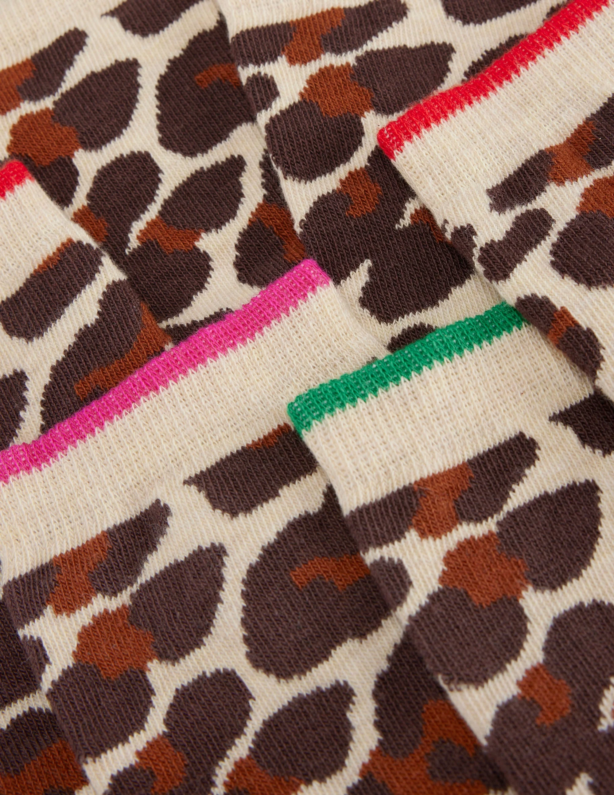 3 Pack Novelty Socks-Leopard Multi - Image 3