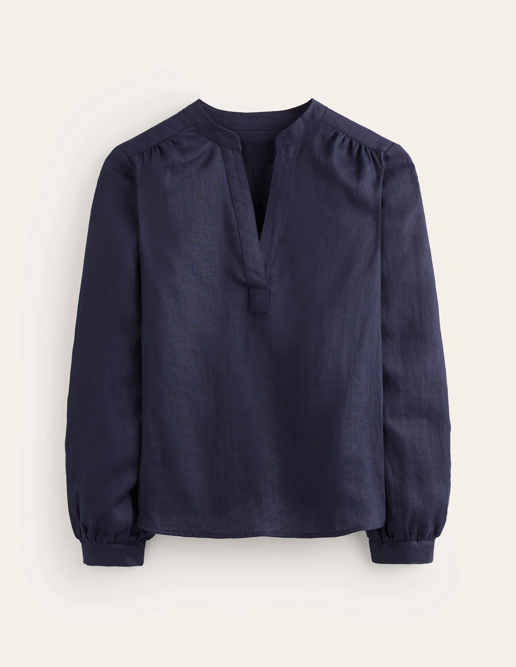 Alice Linen Top-Navy - Image 5
