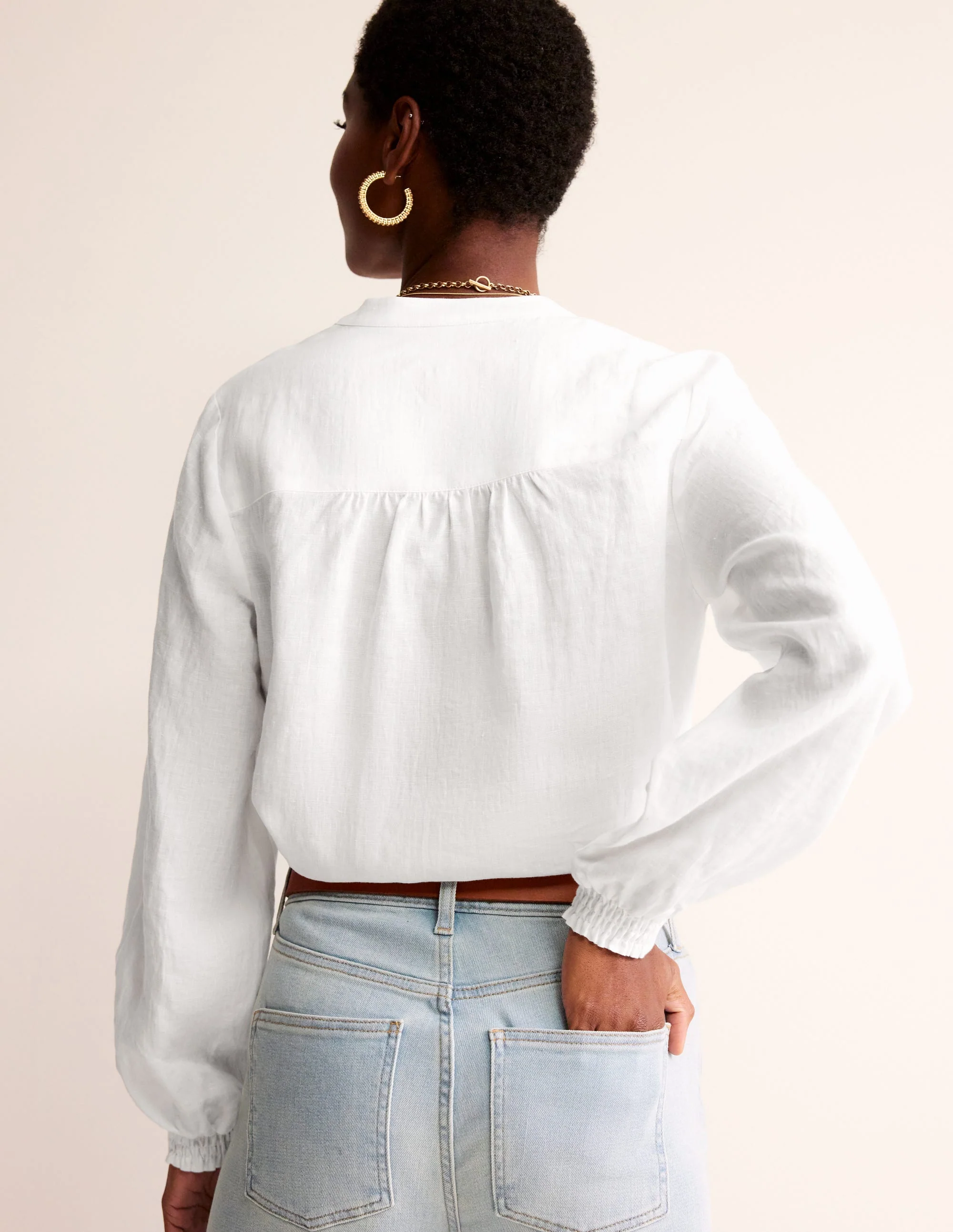 Alice Linen Top-White - Image 3