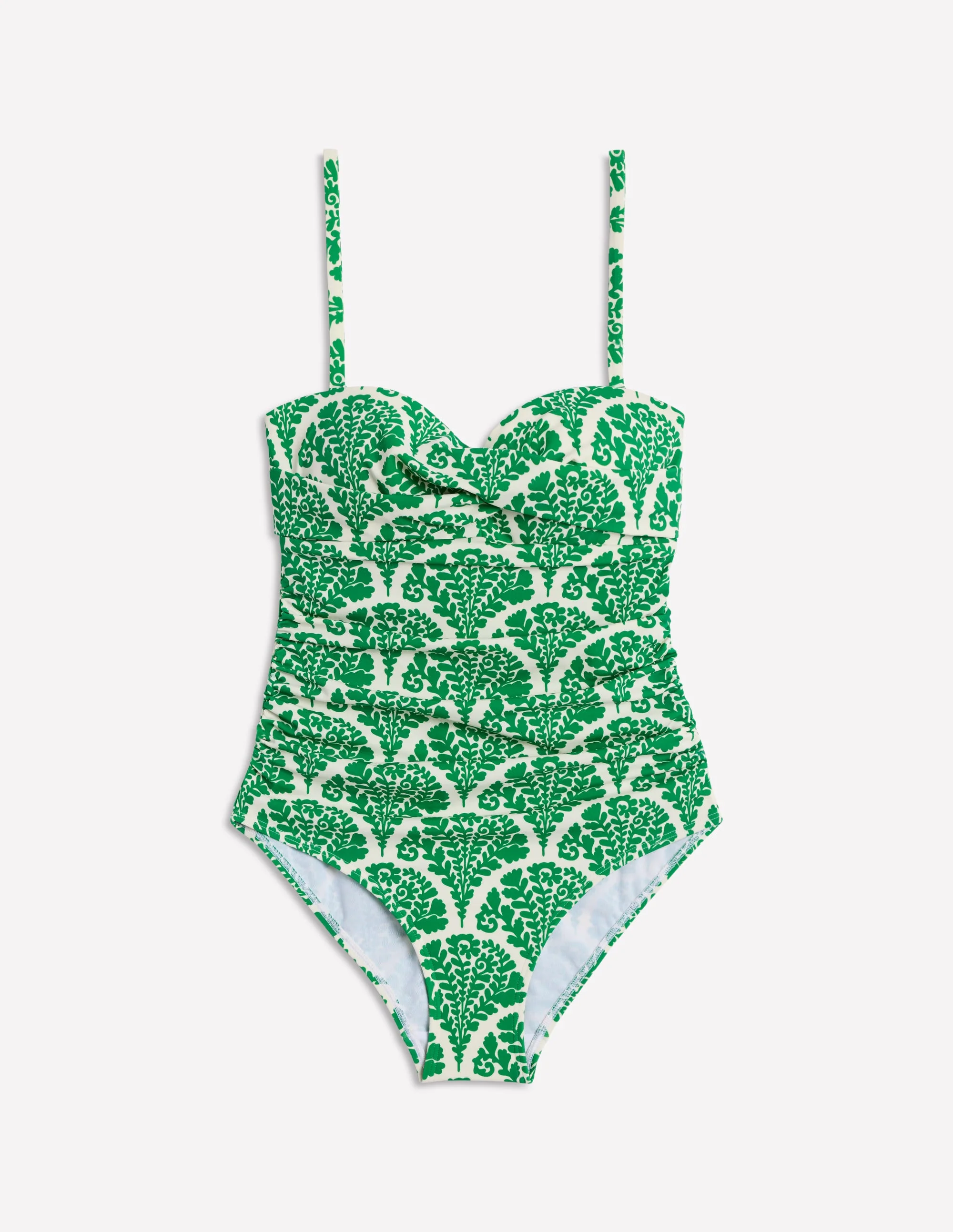 Andros Twist Front Swimsuit-Rich Emerald, Blossomy - Image 7