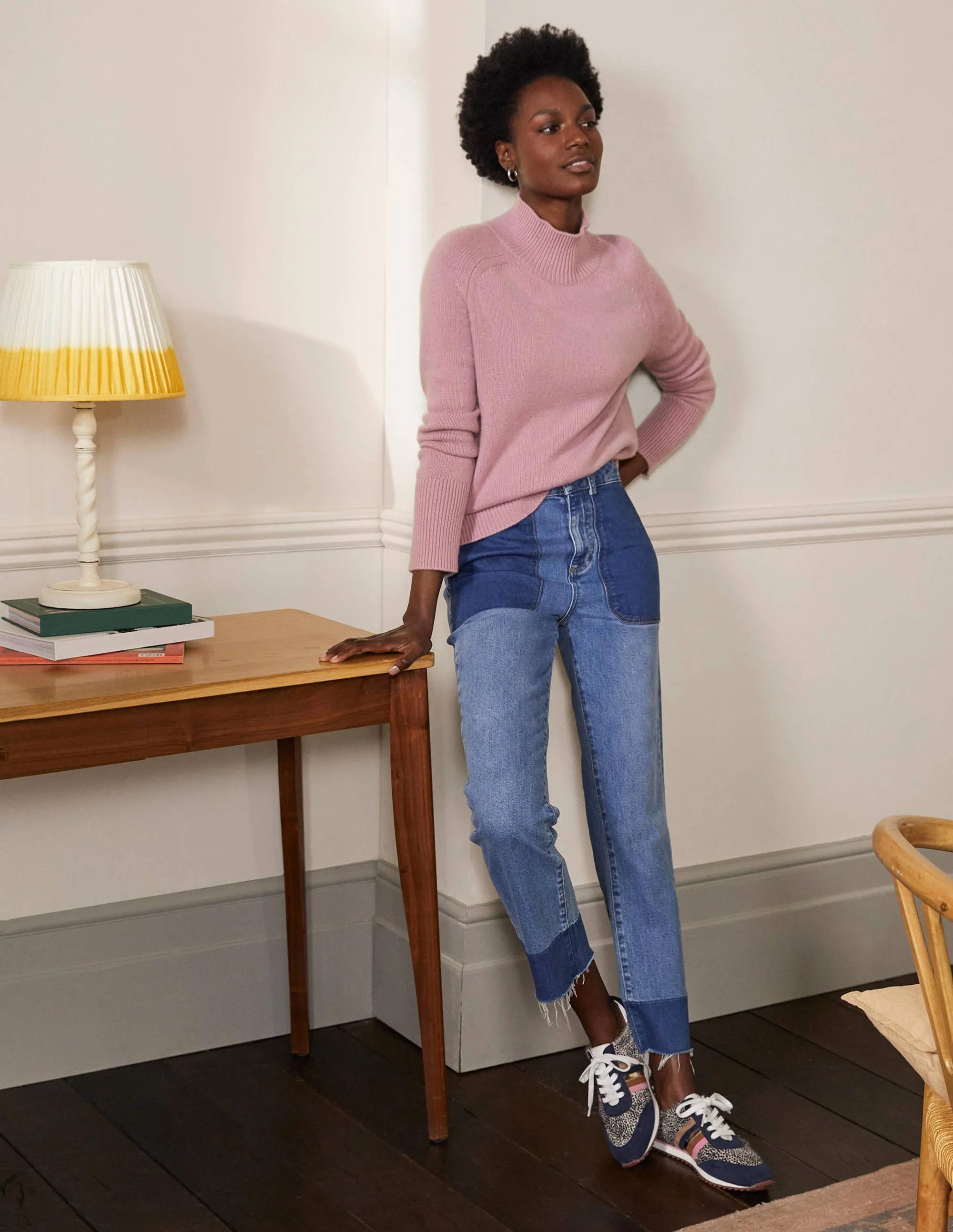 Anna Cashmere Jumper-Violet Purple - Image 2
