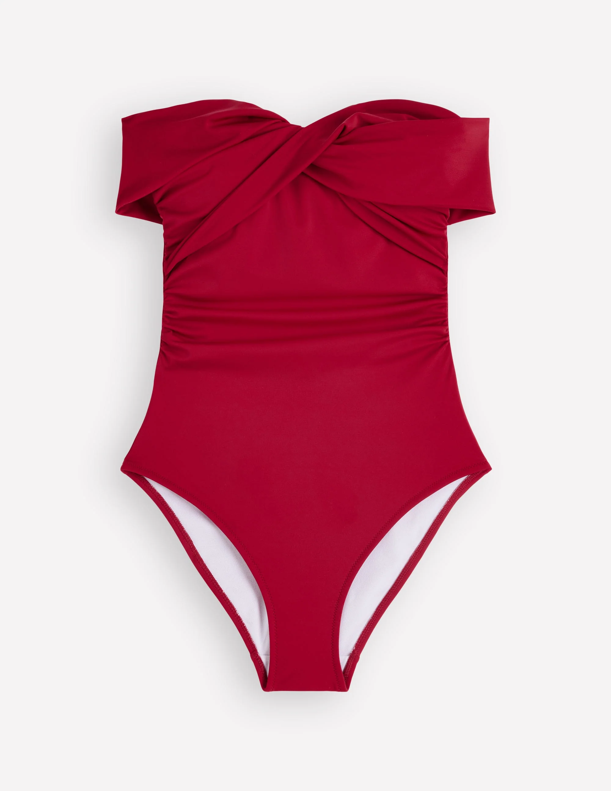 Bardot Wrap Swimsuit-Merida Red - Image 6