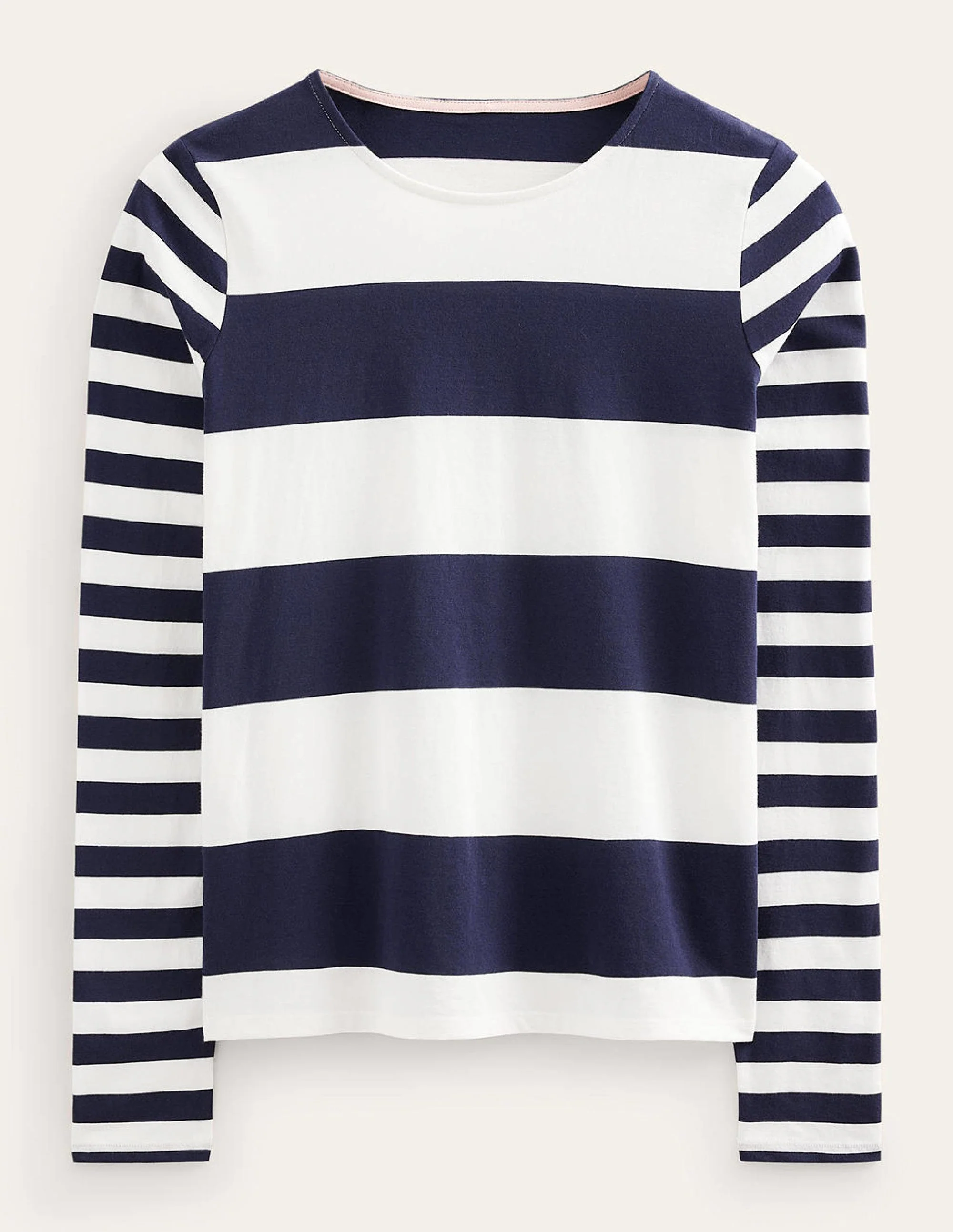 Bea Long Sleeve Breton-French Navy and Ivory - Image 9