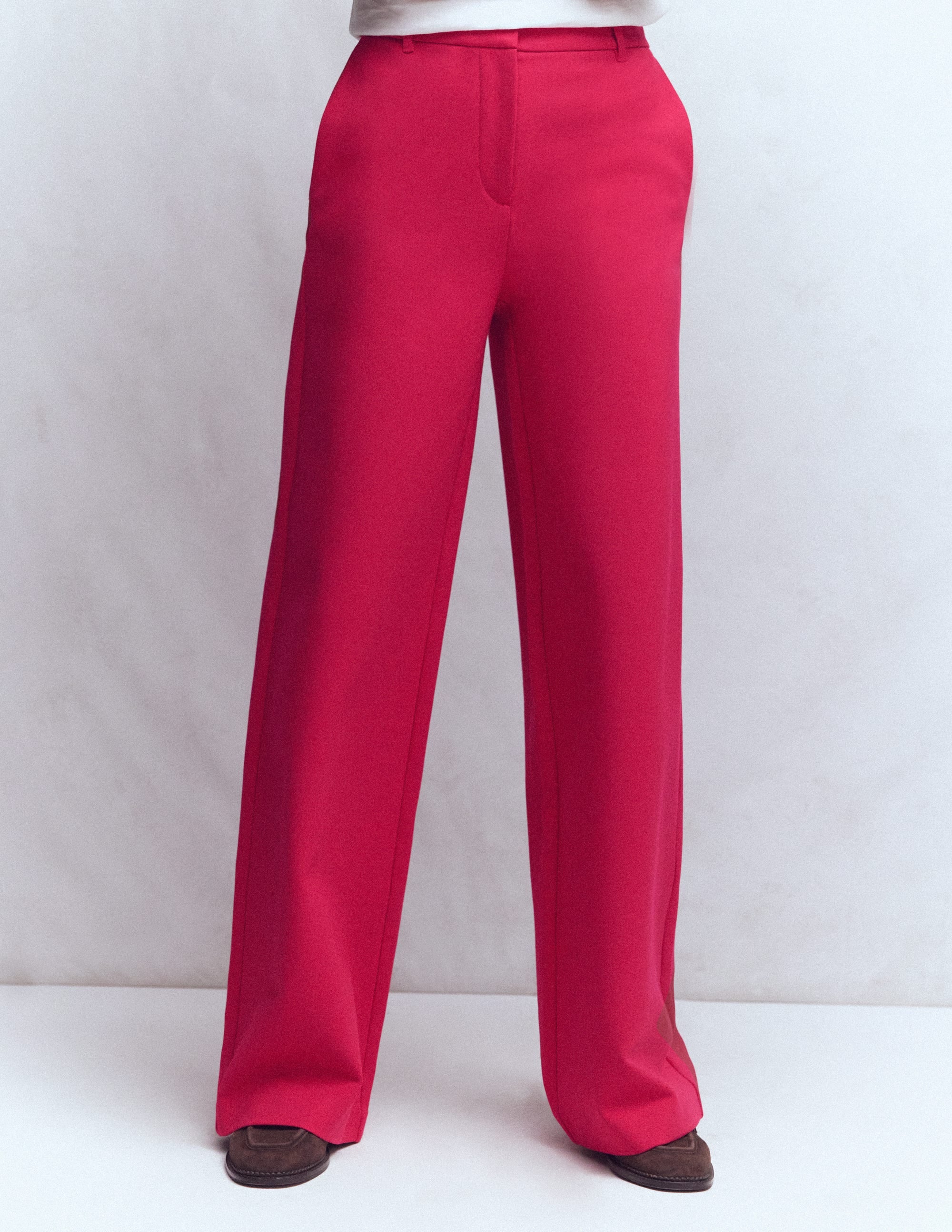 Belgravia Ponte Trousers-Pomegranate - Image 4