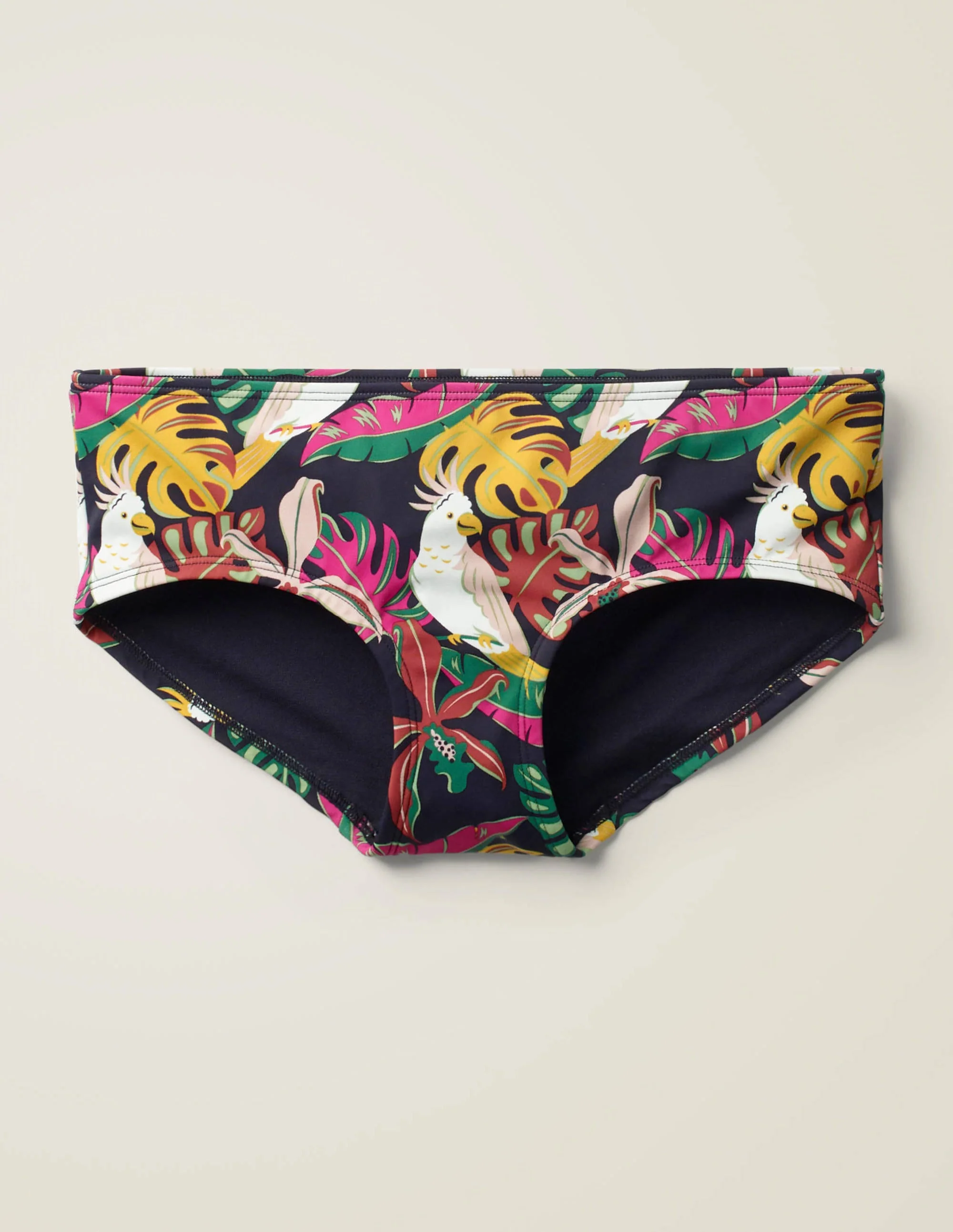 Bikini Shorts-Navy, Parakeet Palm - Image 5