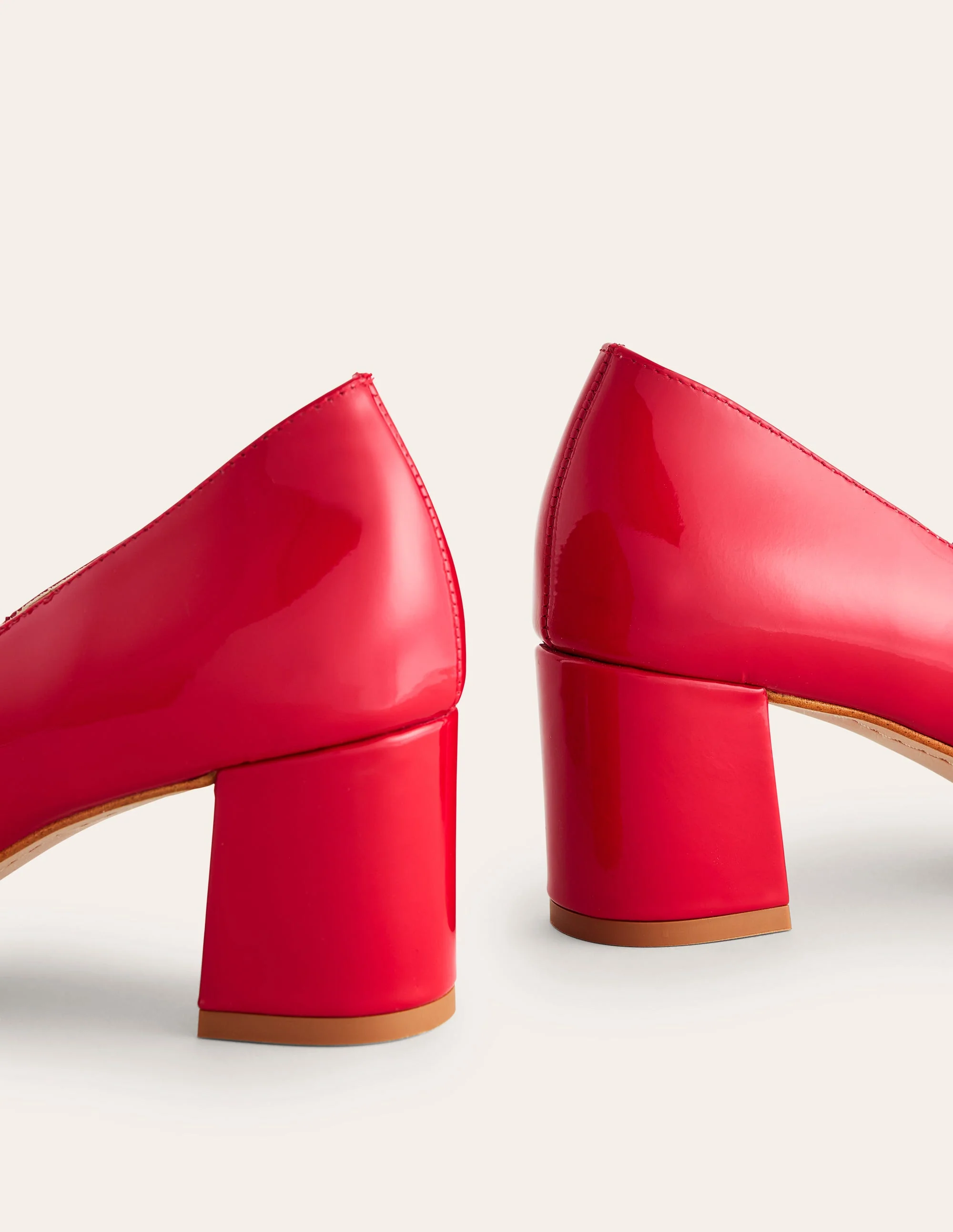 Block Heel Mary Jane-Flamenco Red Patent - Image 4