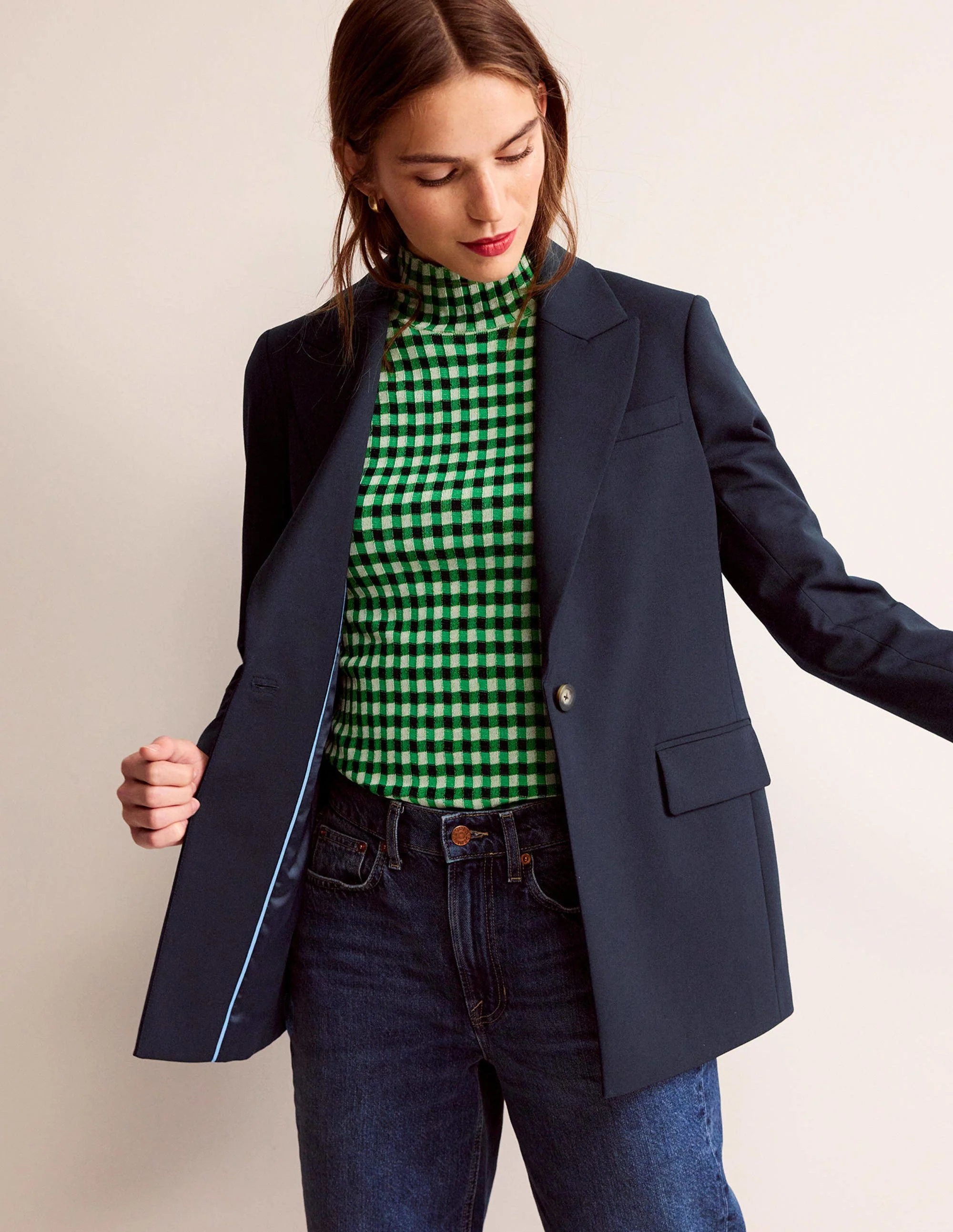 Bloomsbury Wool Blazer-Navy - Image 4