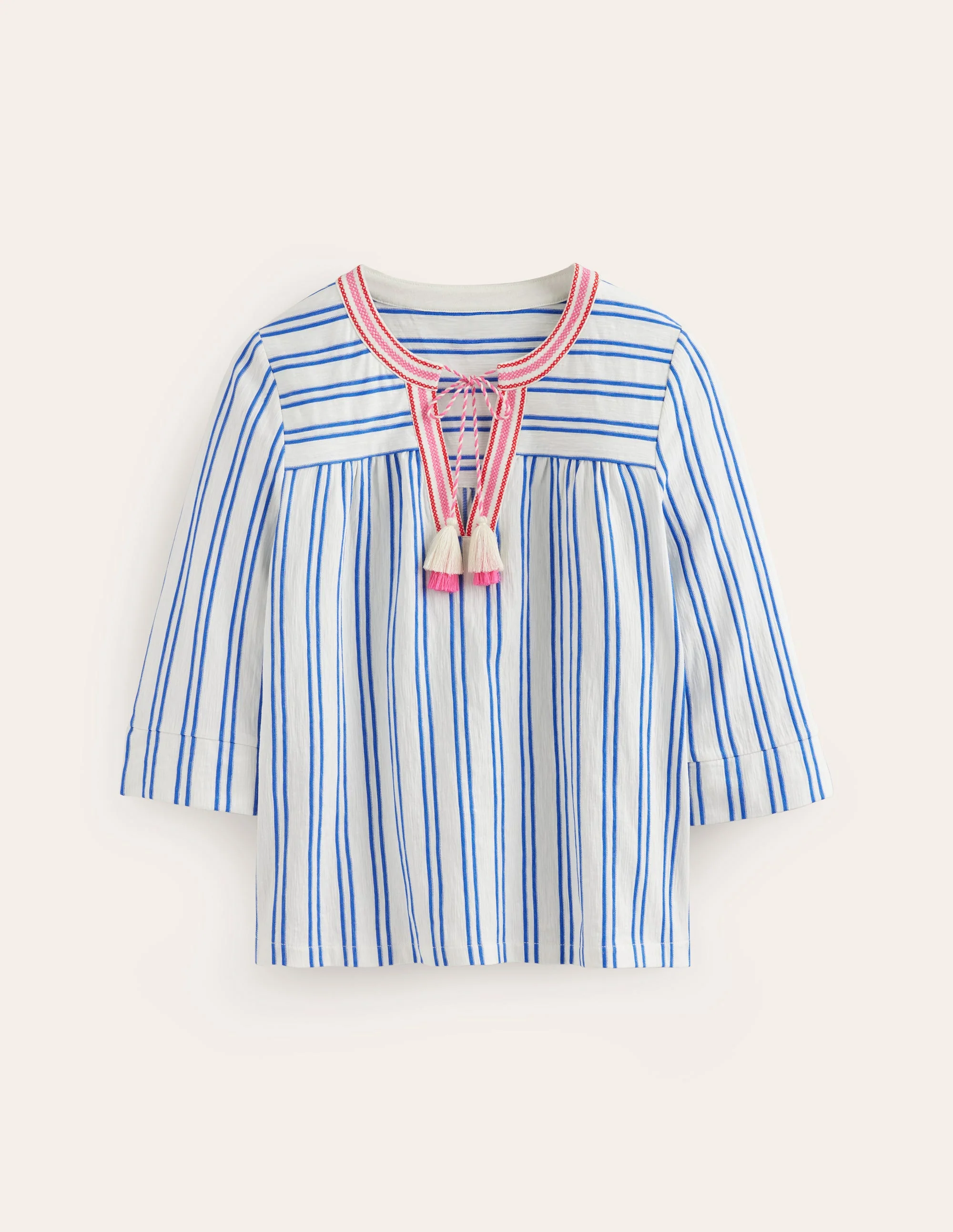 Blouson Sleeve Top-Mariner Blue Stripe - Image 5