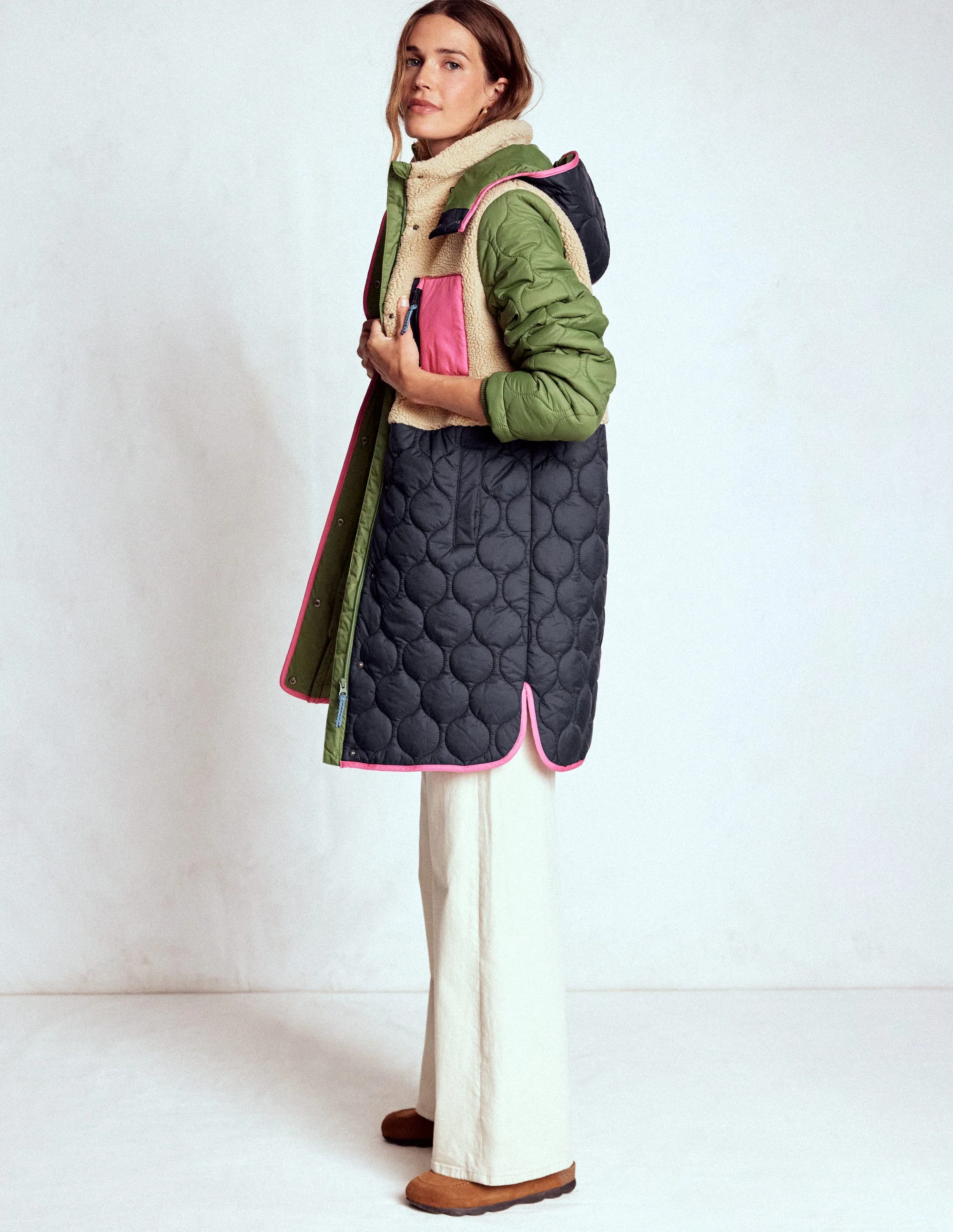 Borg Mix Coat-Multi Borg