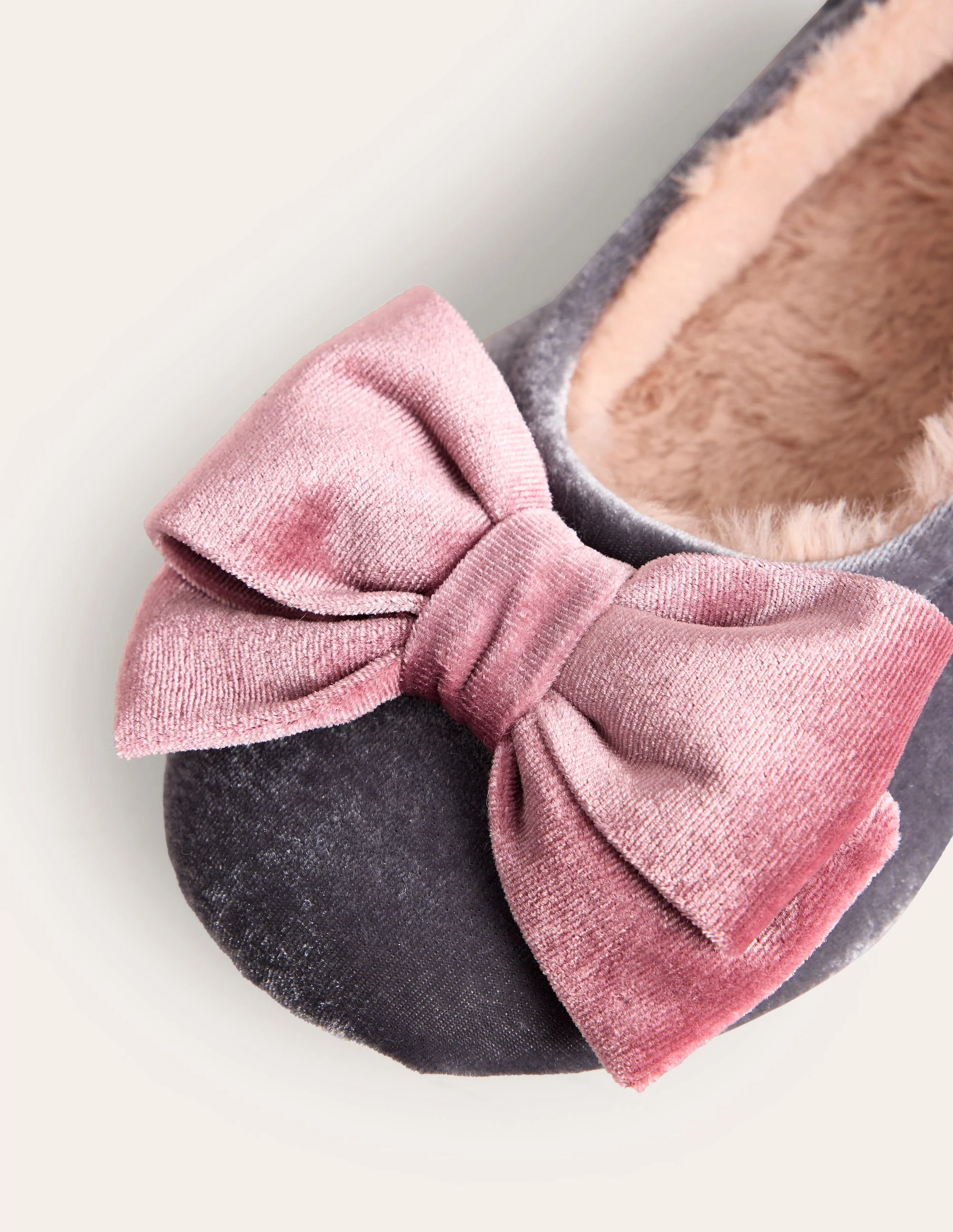 Bow Slippers-Grey - Image 4