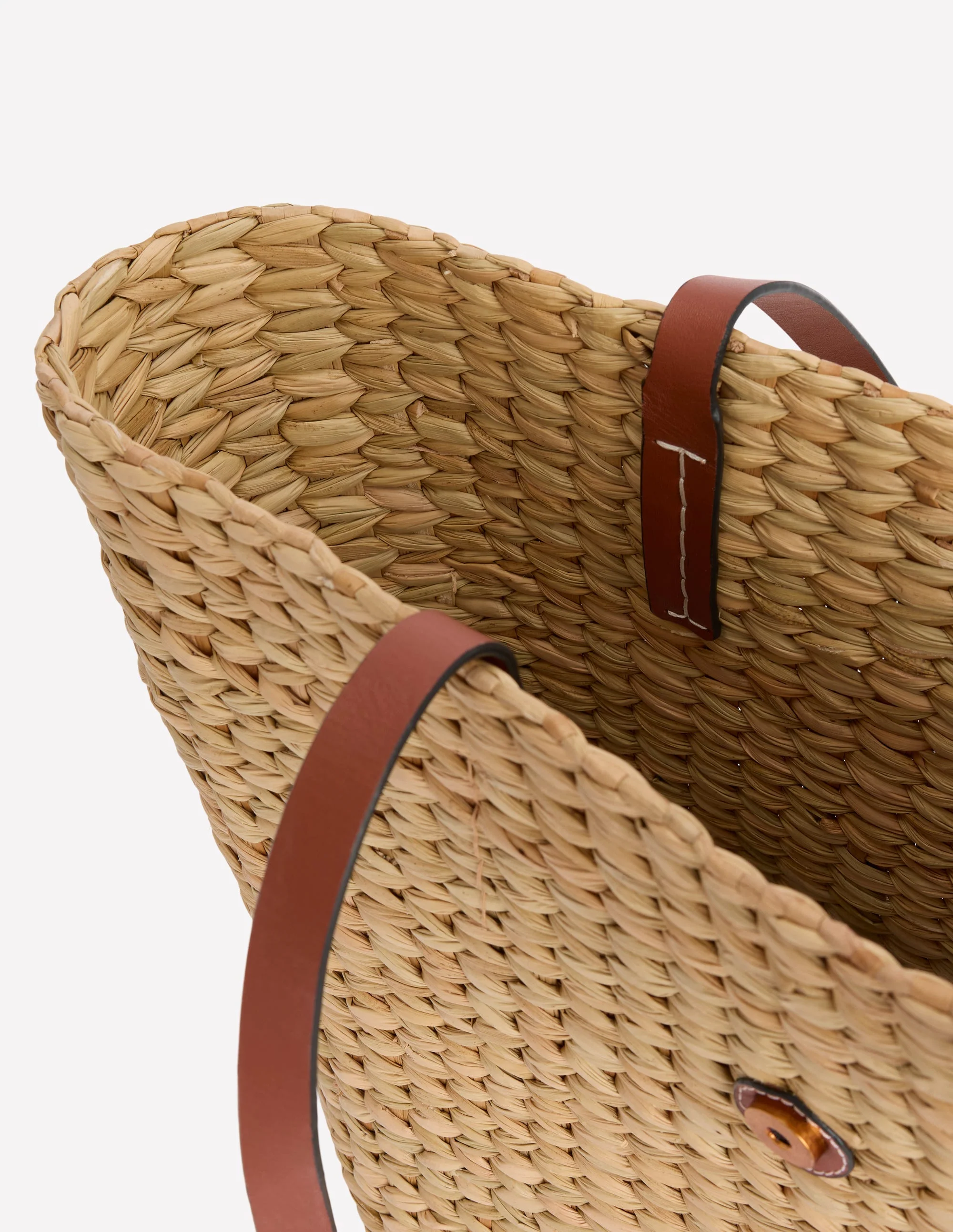 Buckle Tote-Natural Raffia - Image 4