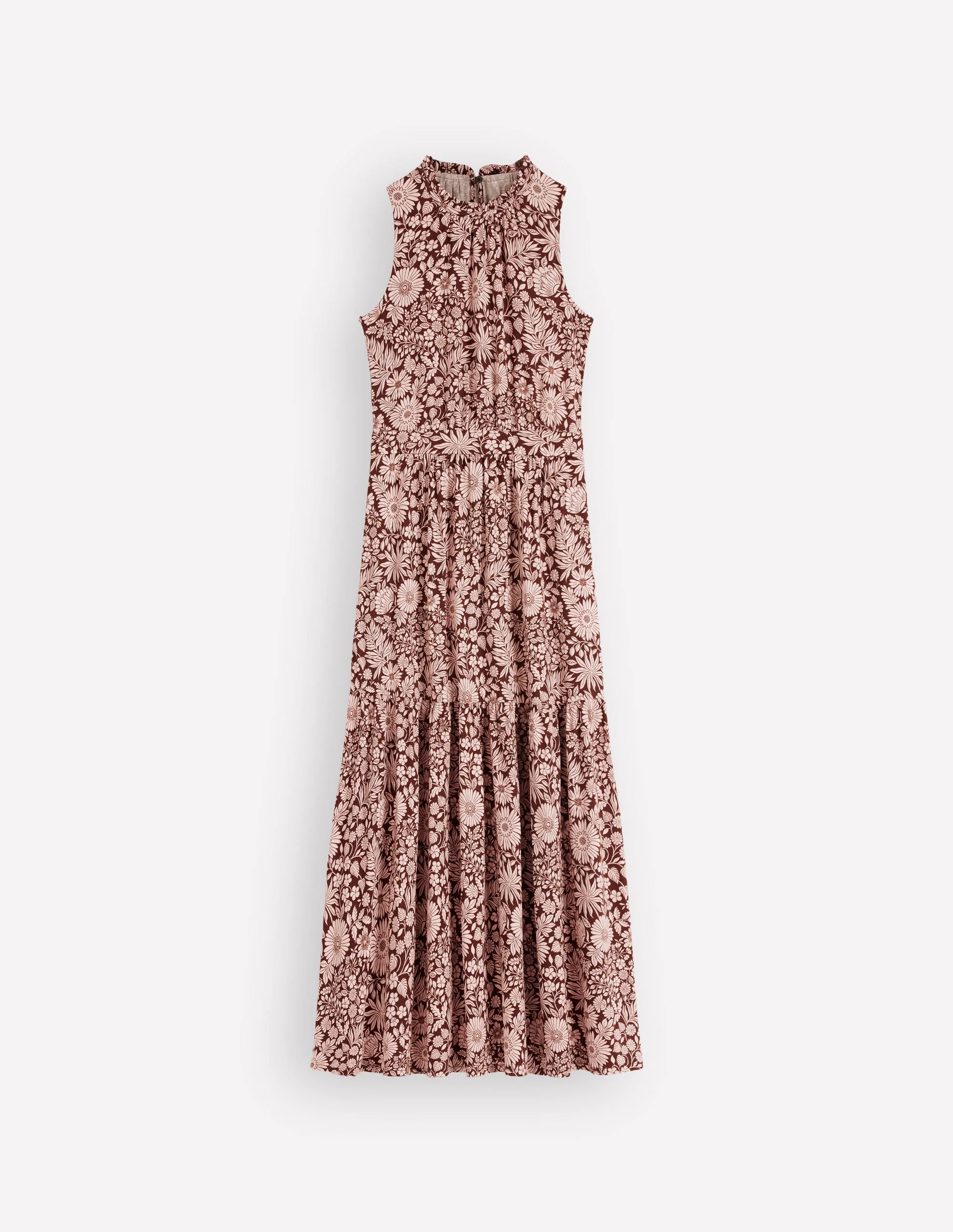 Camalie Jersey Maxi Dress-Raw Umber, Flowerbed Bloom - Image 7