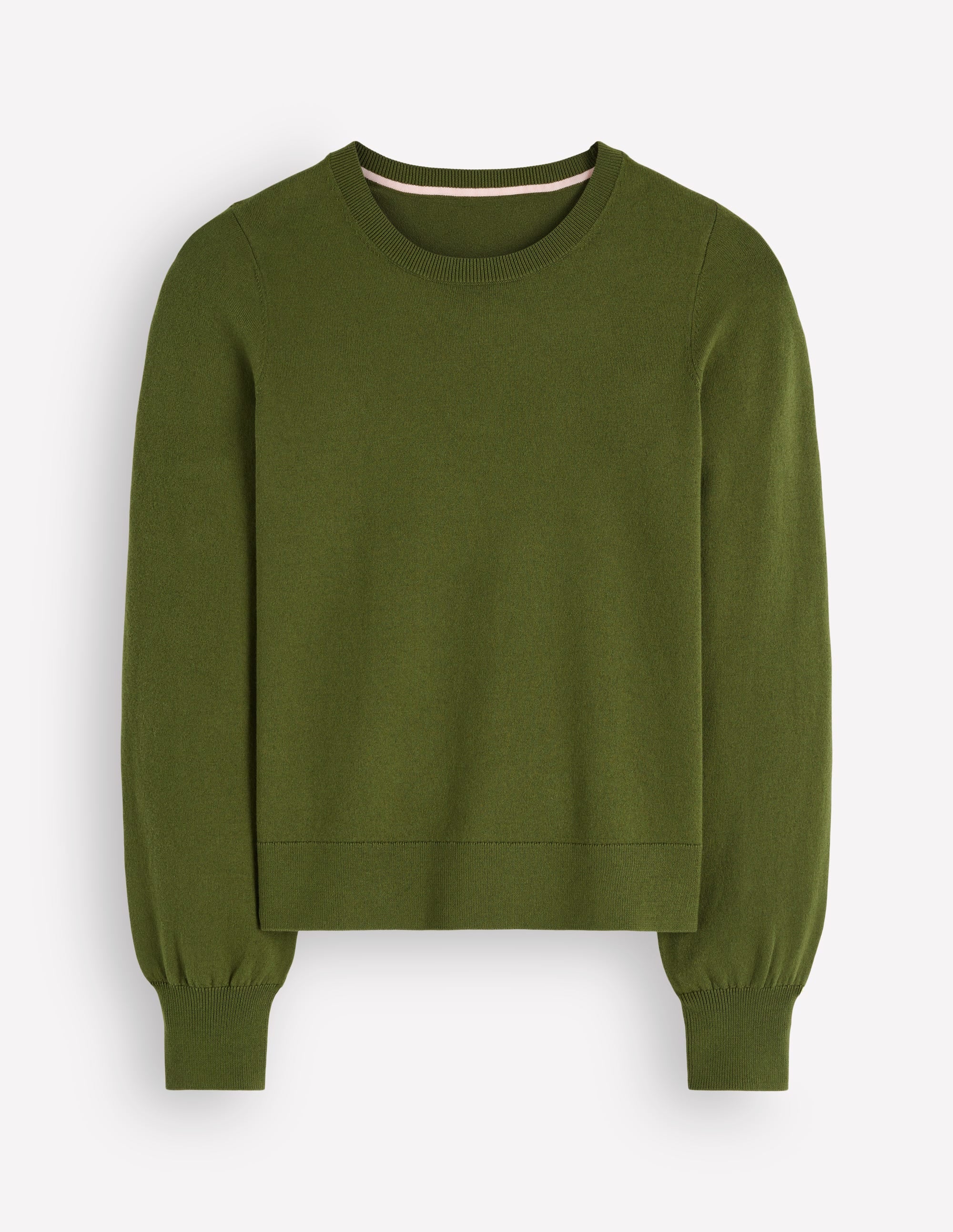 Camilla Cotton Crew Jumper-Forest Green - Image 6