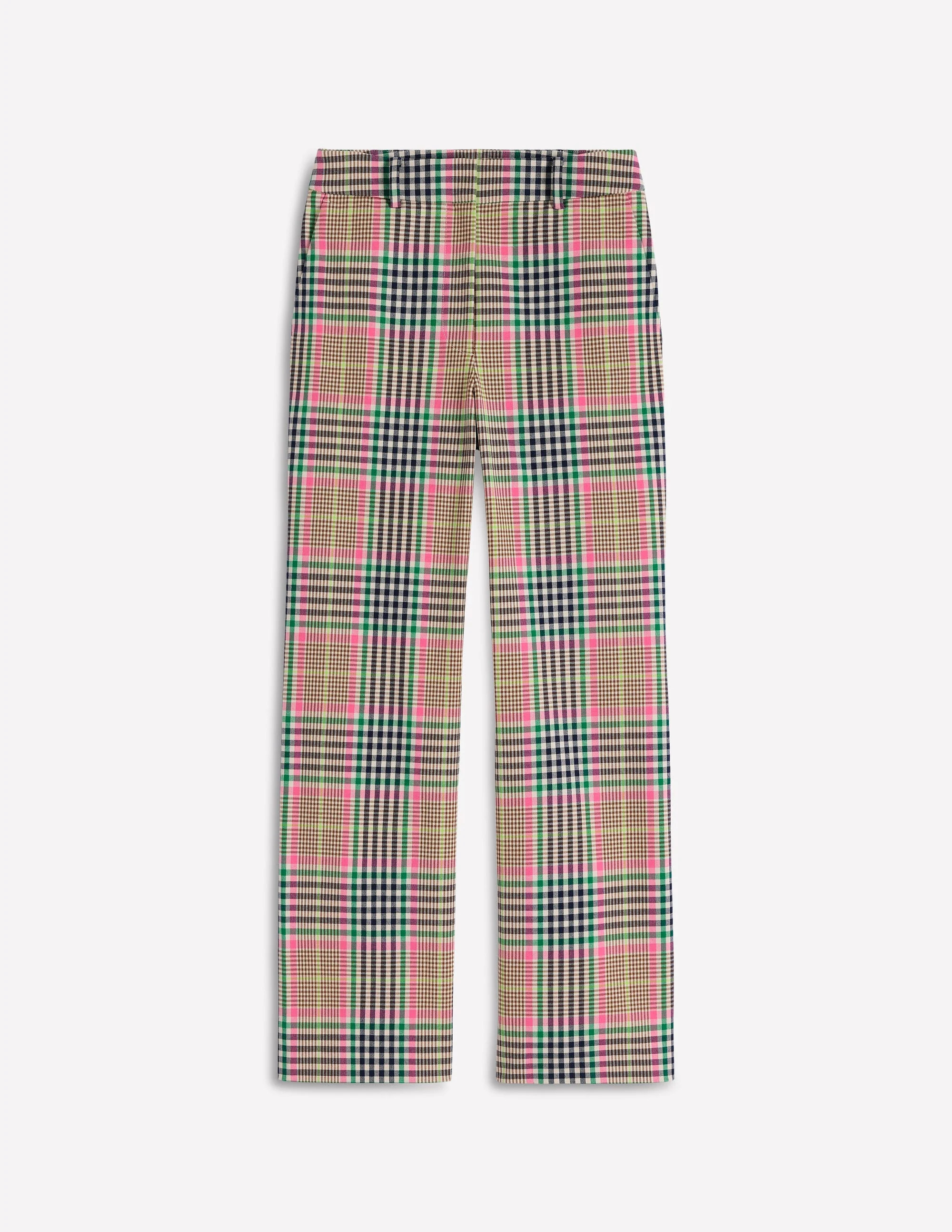 Canonbury Tailored Trousers-Brown,Rose Pink and Navy Check - Image 6