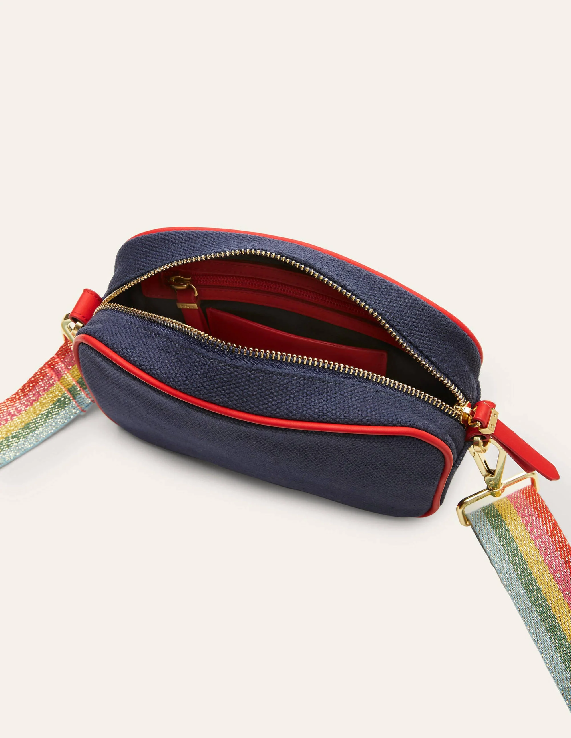 Canvas Crossbody Bag-Navy - Image 4
