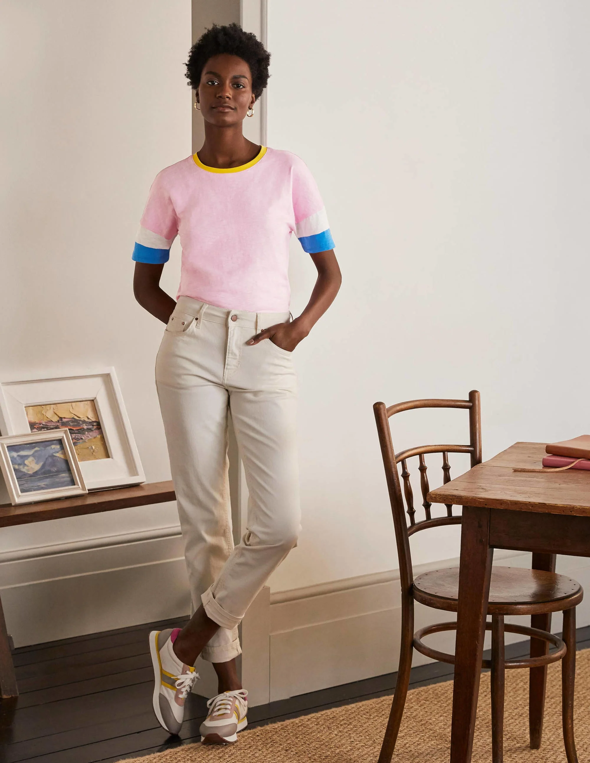 Clarissa Jersey T-shirt-Soft Peony - Image 2