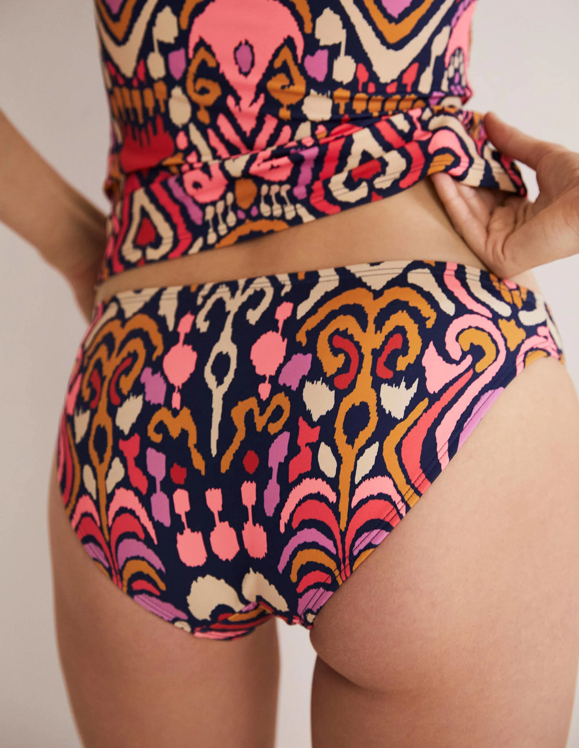 Classic Bikini Bottoms-French Navy, Ikat Charm - Image 3