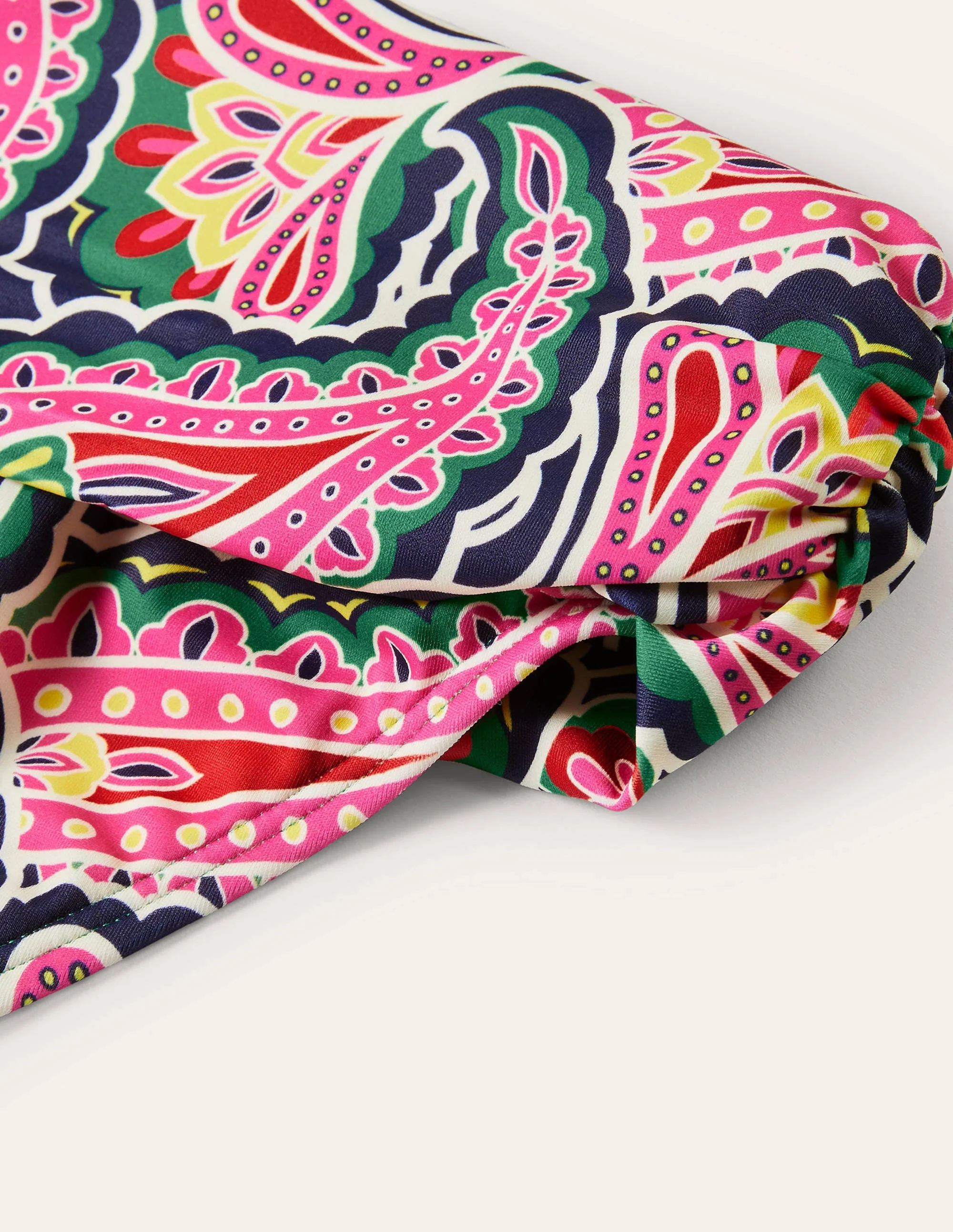 Classic Fold Bikini Bottoms-French Navy, Summer Paisley - Image 7