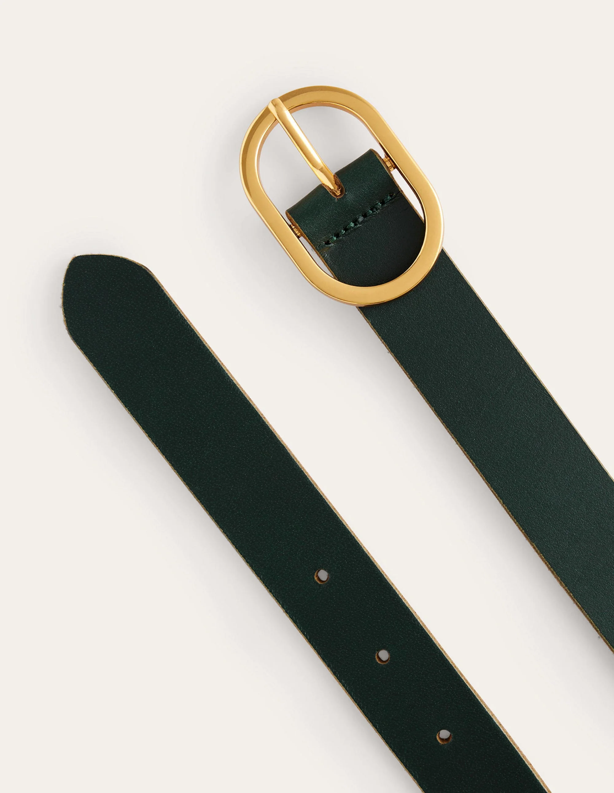 Classic Leather Belt-Dark Green - Image 3