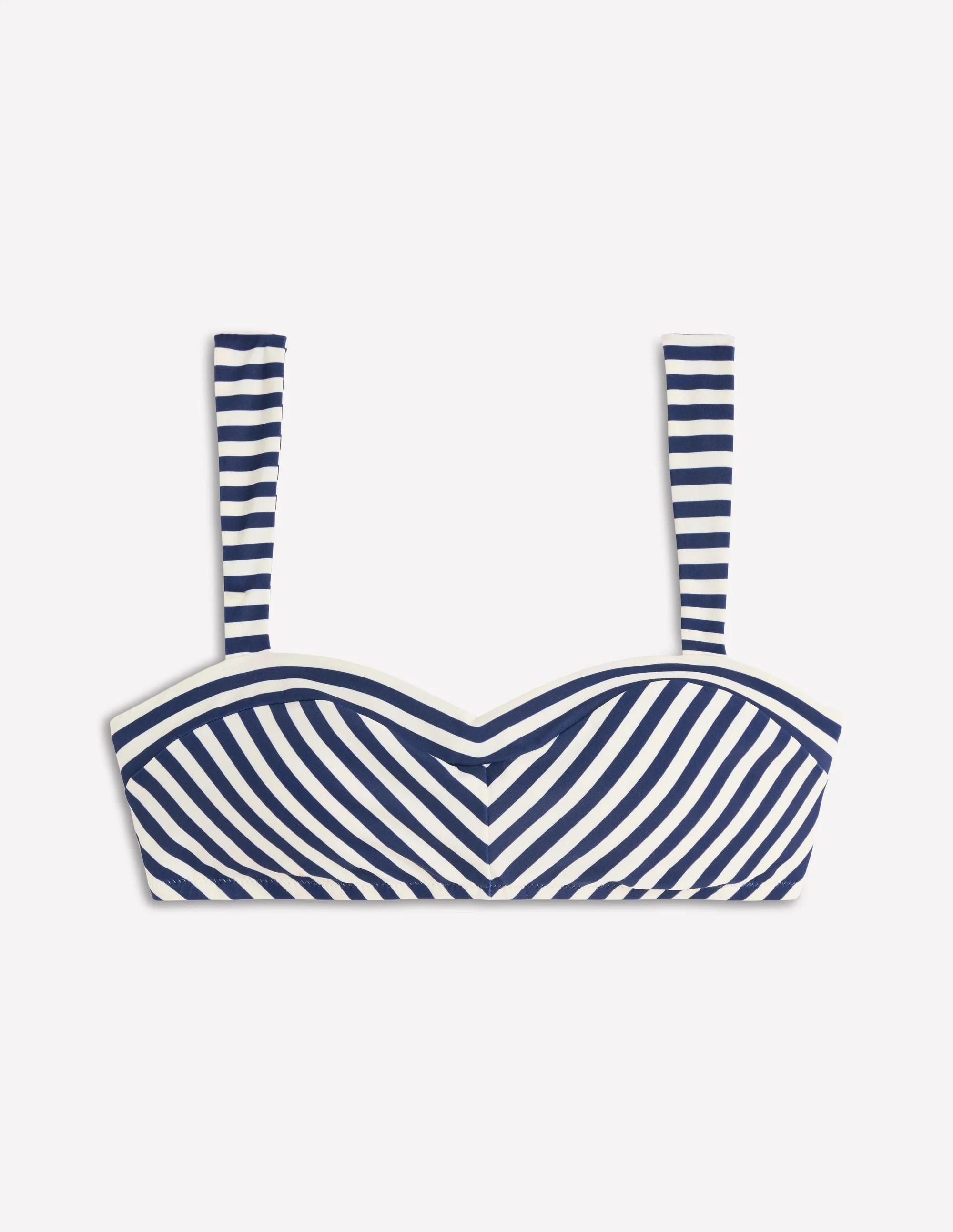 Clean Sweetheart Bikini Top-Navy, Ivory Stripe - Image 5