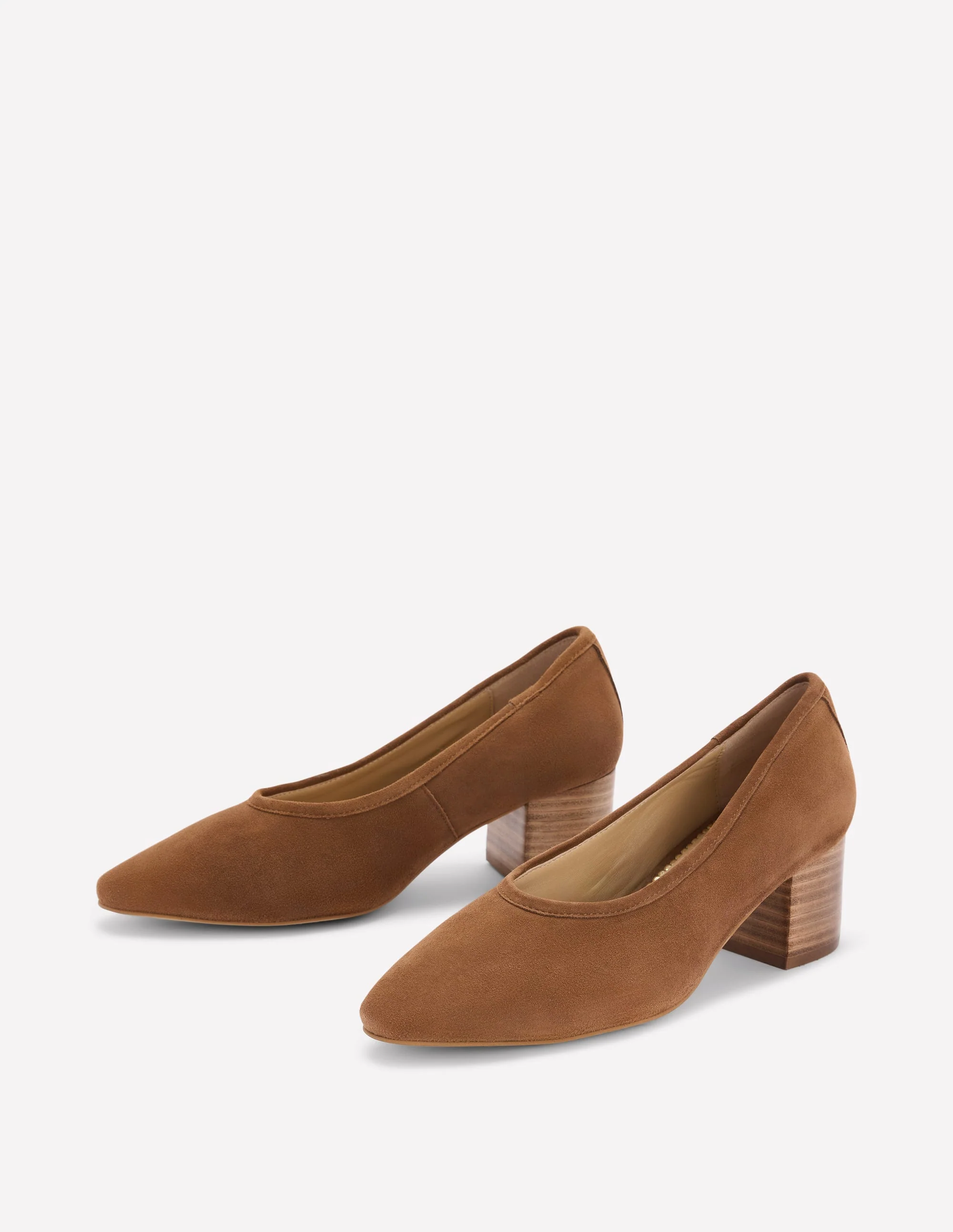 Closed Back Block Heel-Raw Umber - Image 3