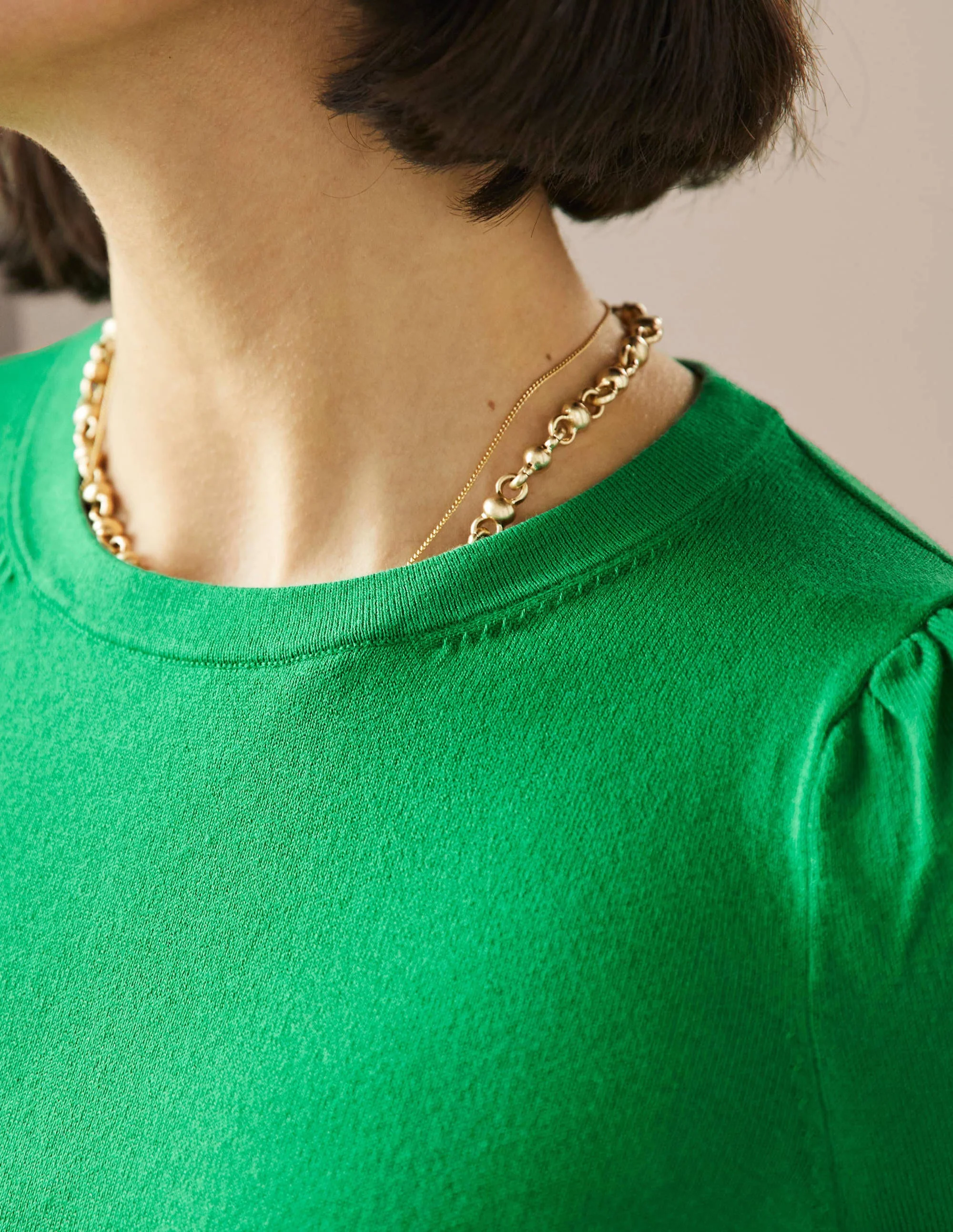 Cotton Crew Neck Jumper-Highland Green - Image 2