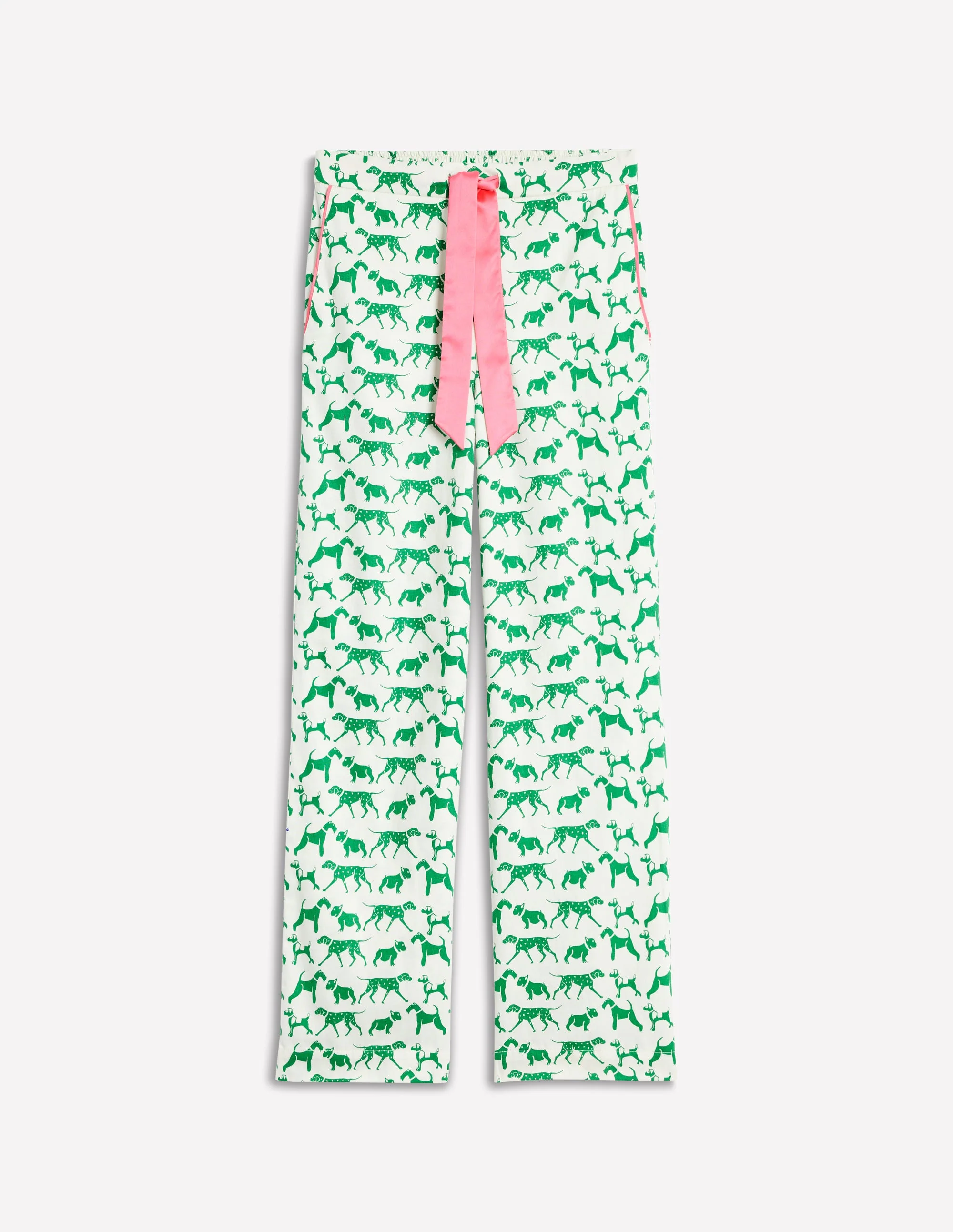 Cotton Sateen Pyjama Trousers-Ivory, Janet and Friends - Image 5