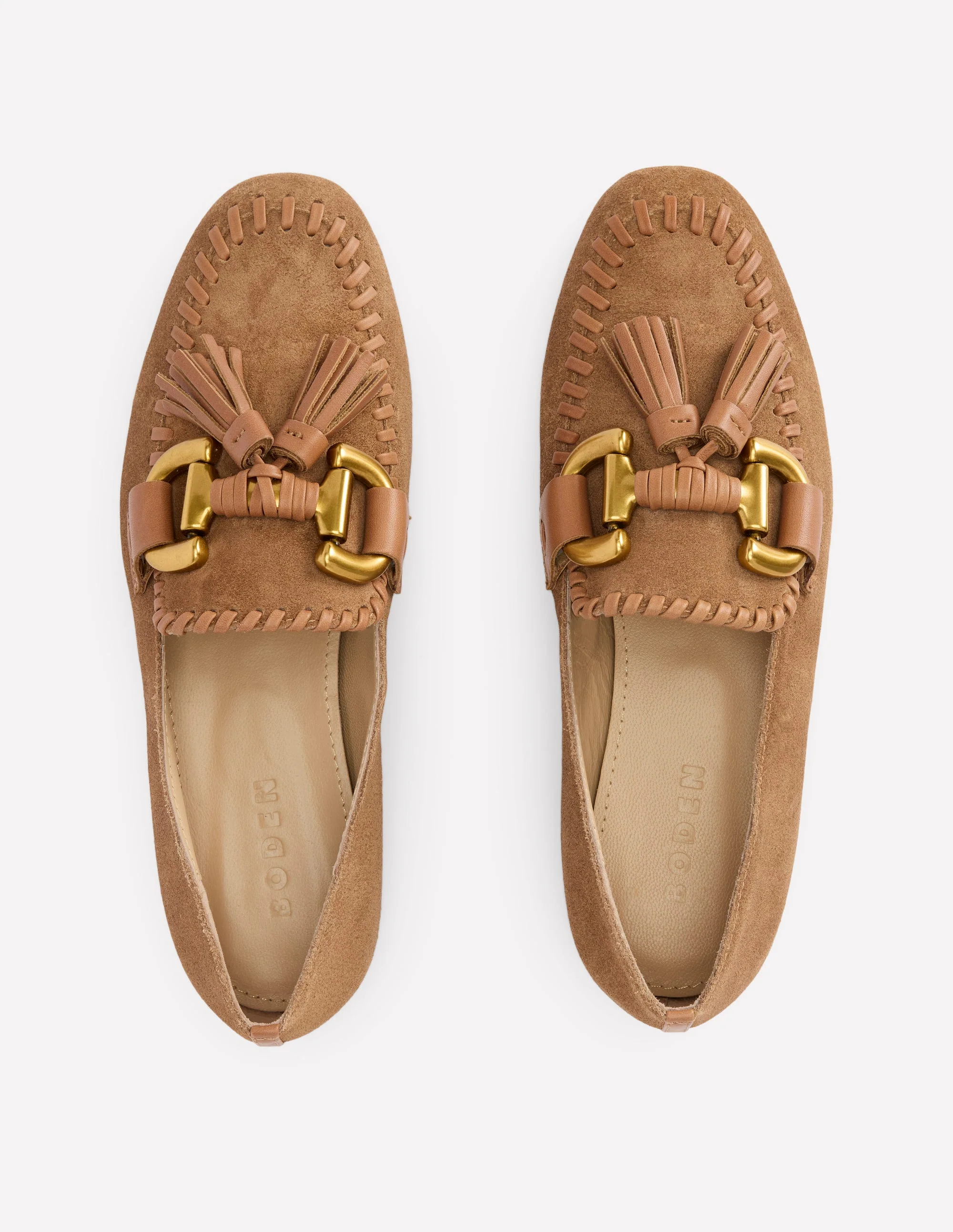 Covered Iris Snaffle Loafers-Tan - Image 5