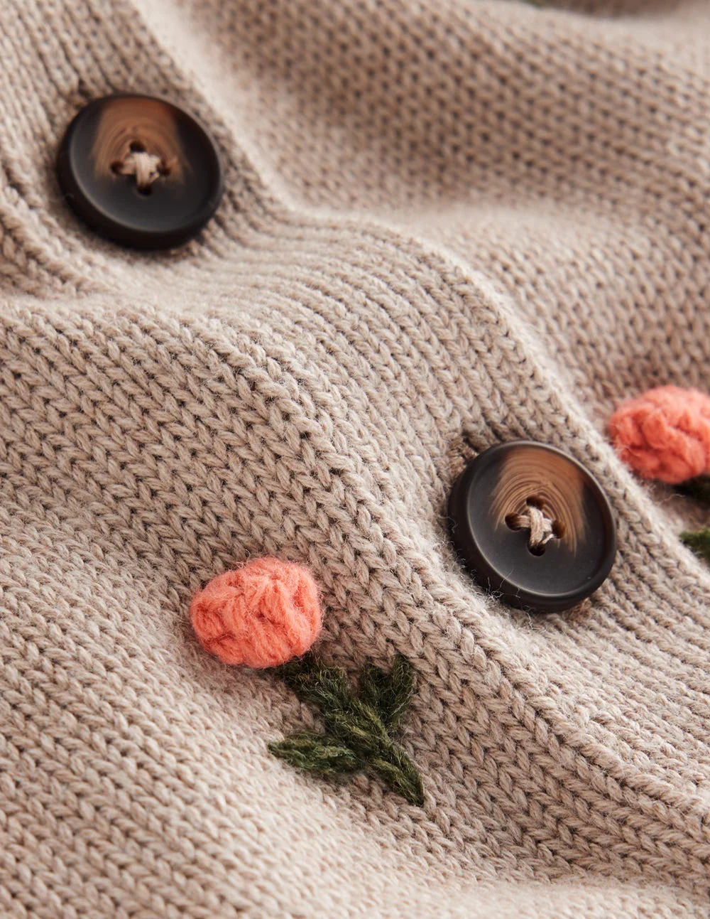 Davina Puff Sleeve Cardigan-Chinchilla Embroidery - Image 7