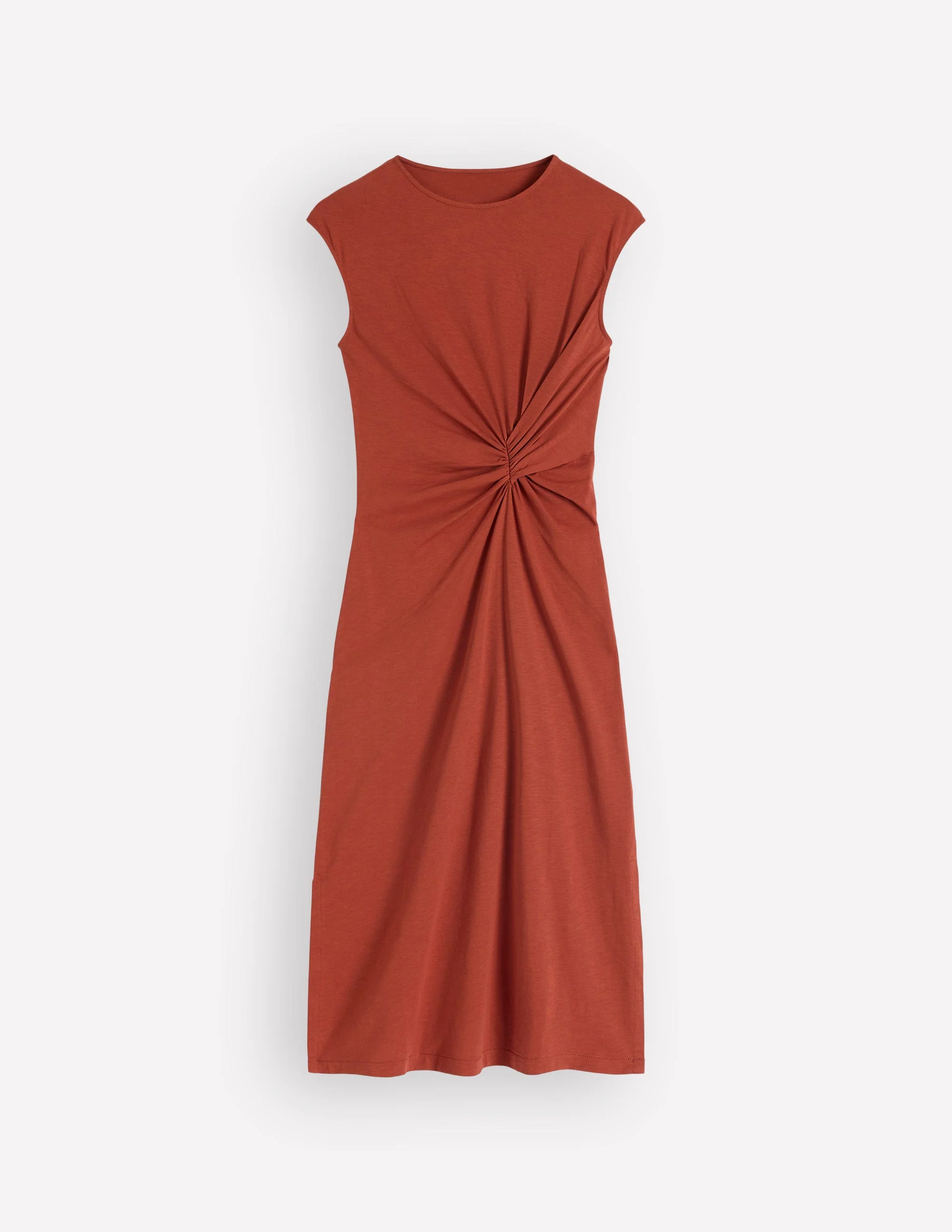 Delilah Twist Midi Dress-Burnt Orange - Image 5