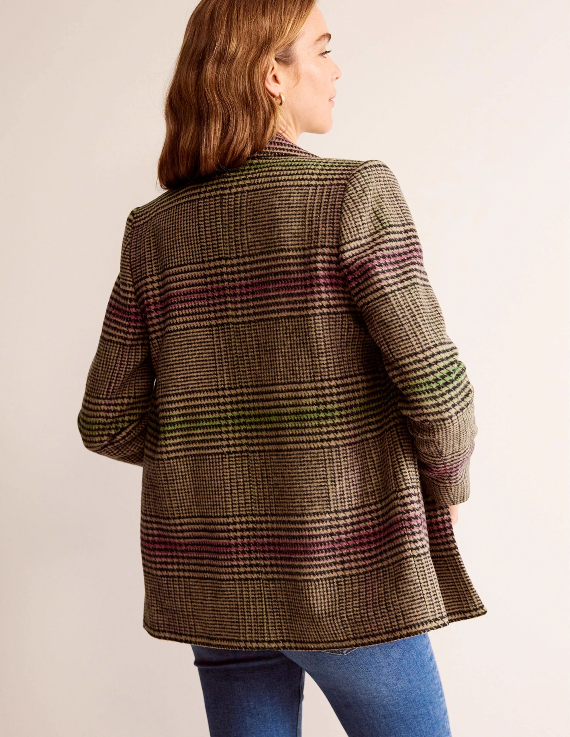 Double-Breasted Checked Coat-Check - Image 3
