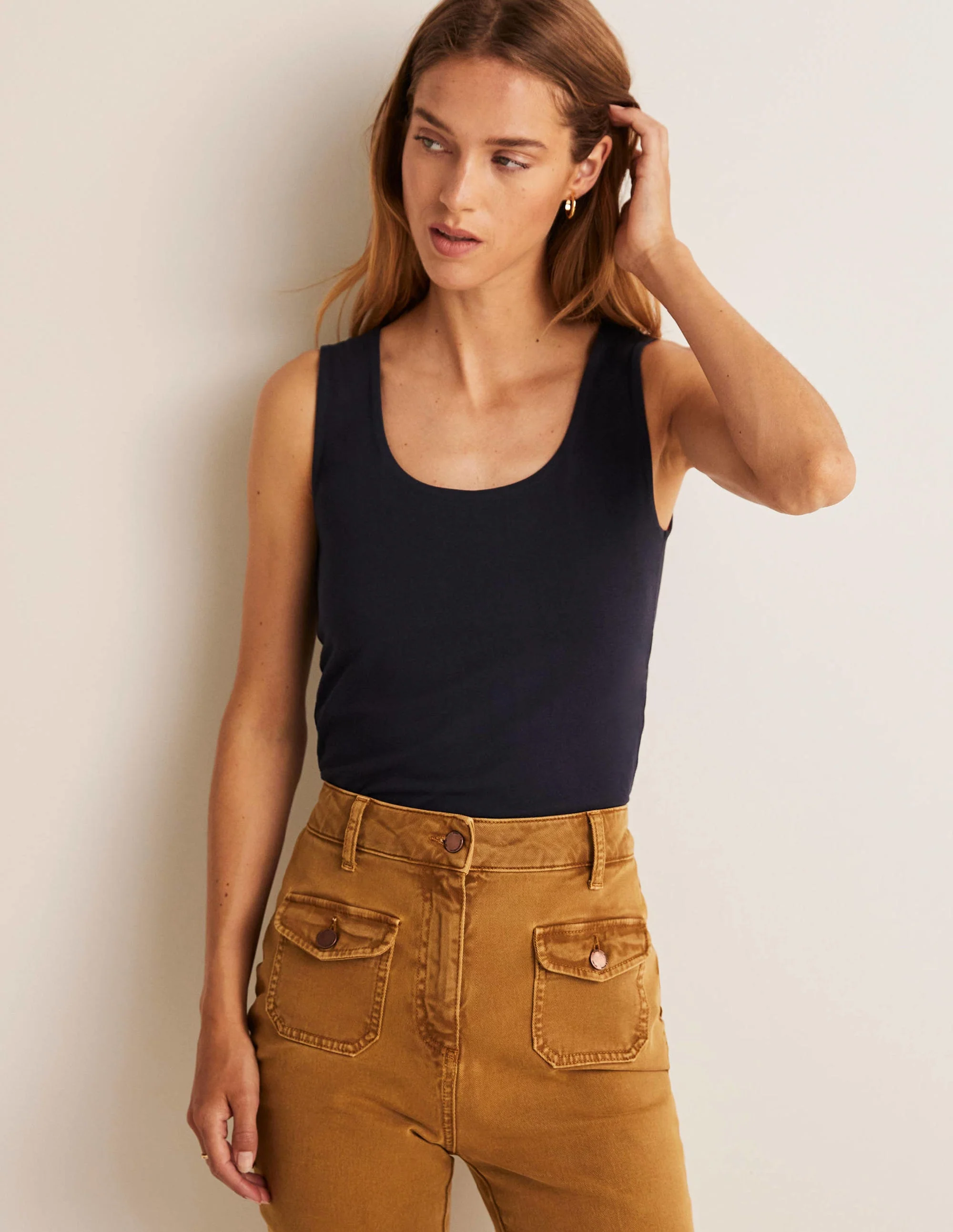 Double Layer Front Vest-Navy - Image 4