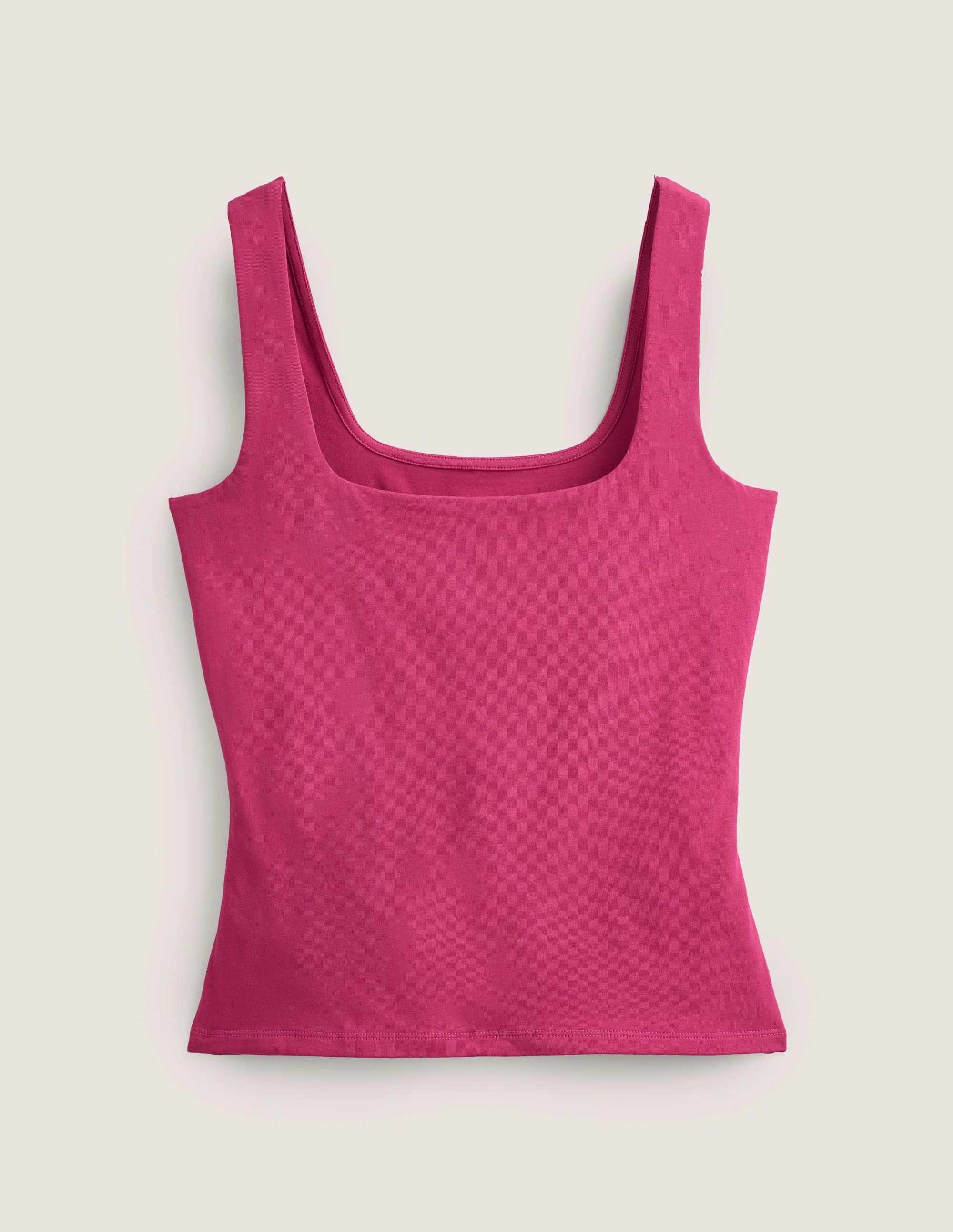 Double Layer Square Neck Vest-Ruby - Image 5