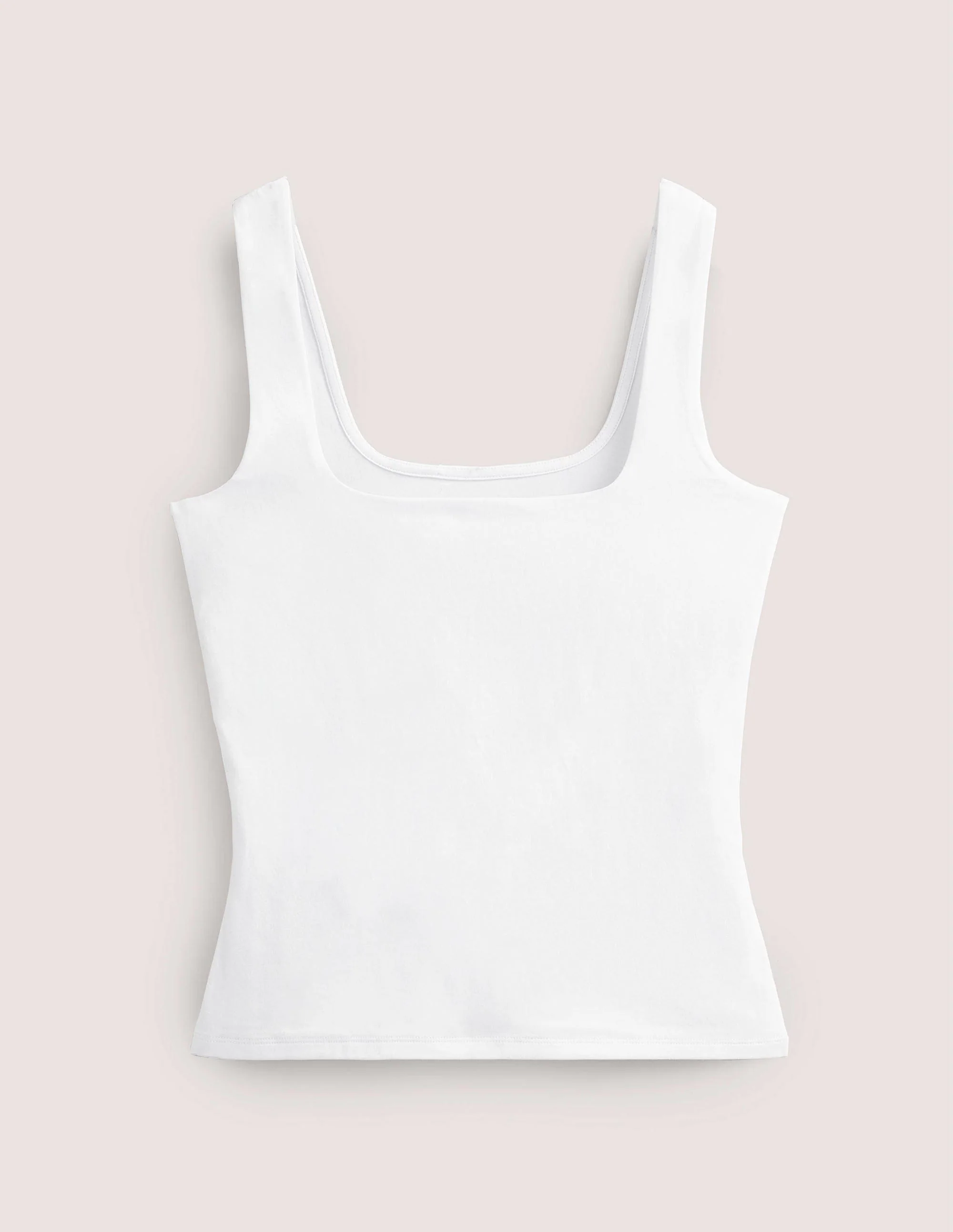 Double Layer Square Neck Vest-White - Image 7