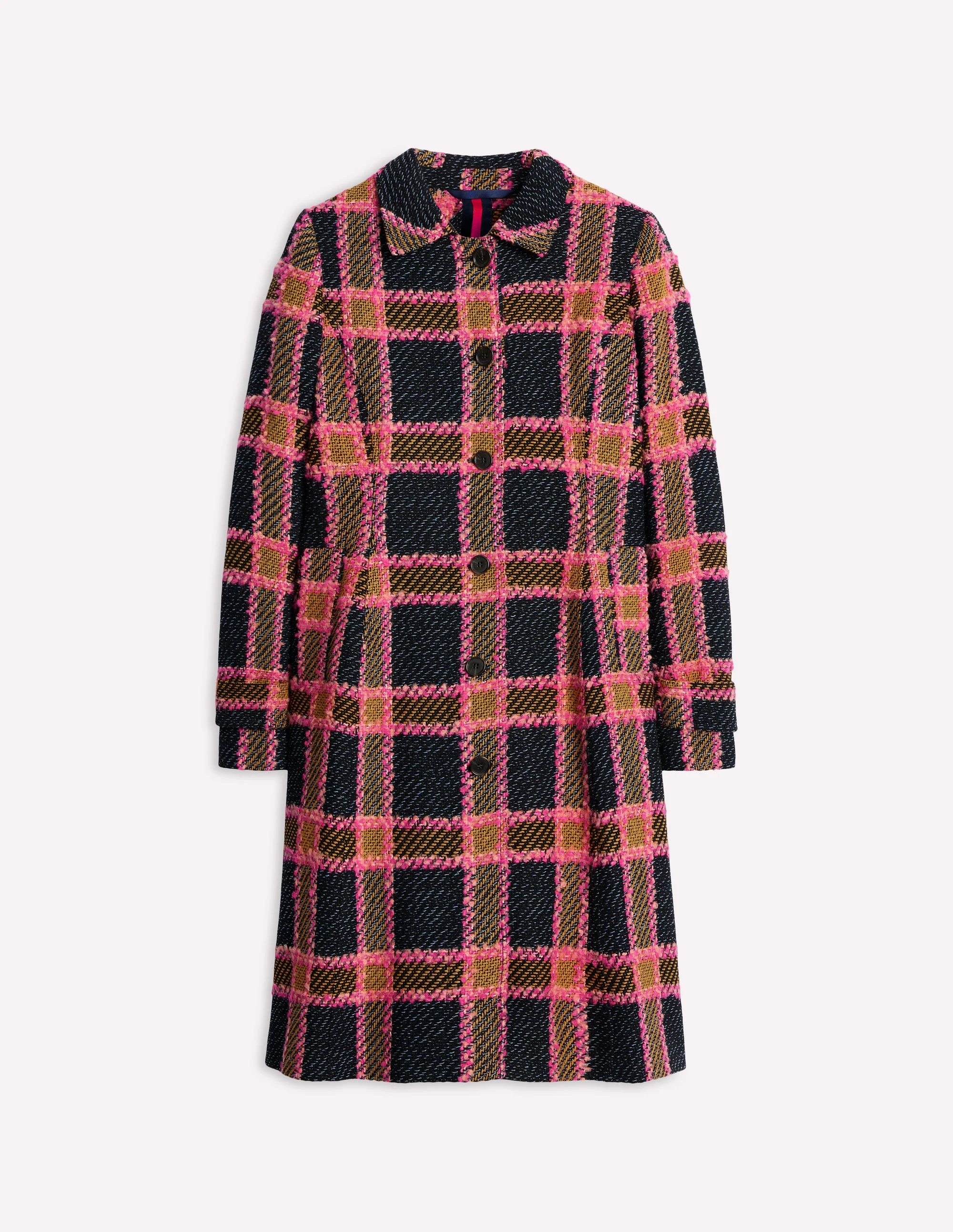 Durham Wool Blend Coat-Pink Check - Image 8