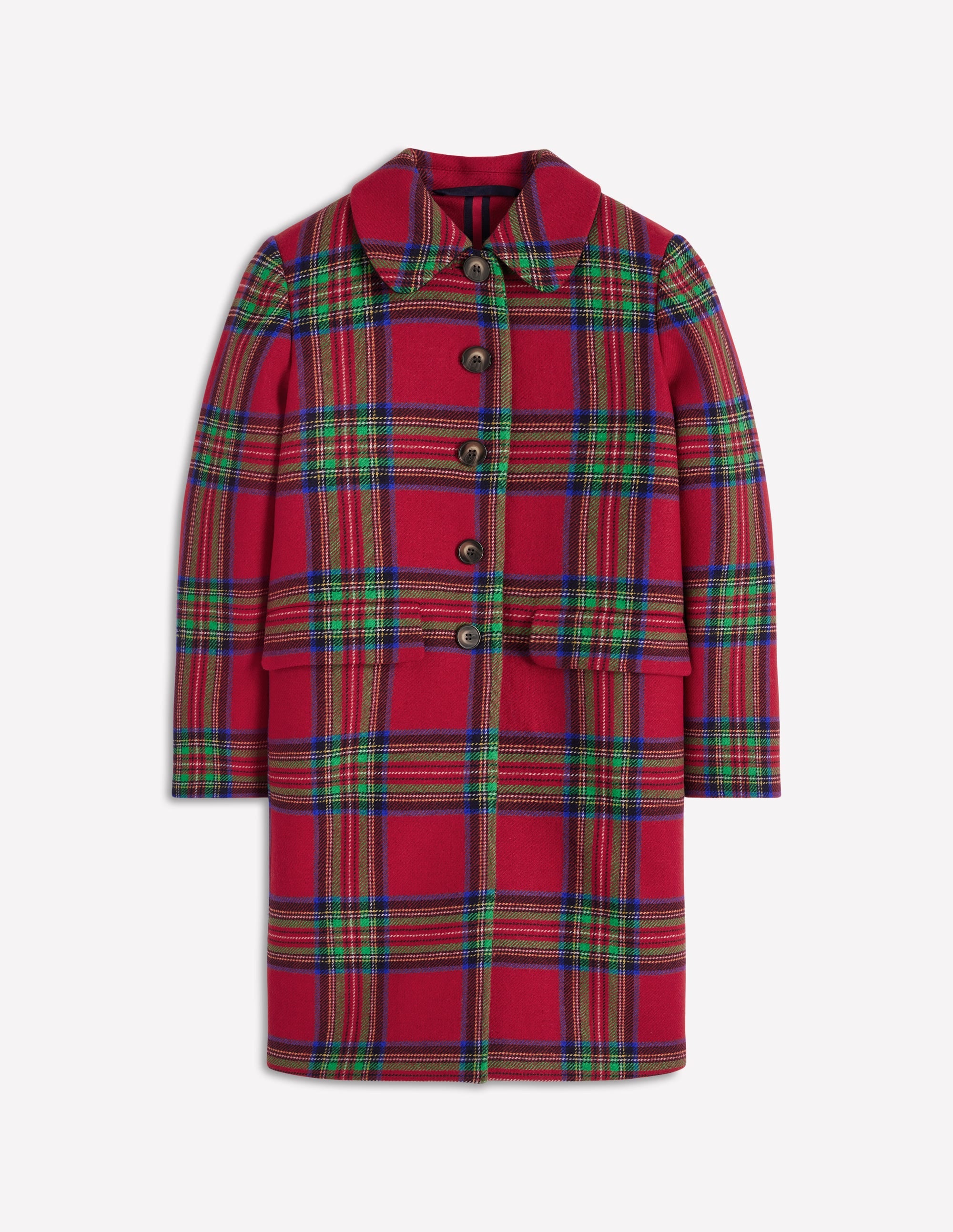 Edinburgh Swing Coat-Red, Blue and Green Check - Image 6