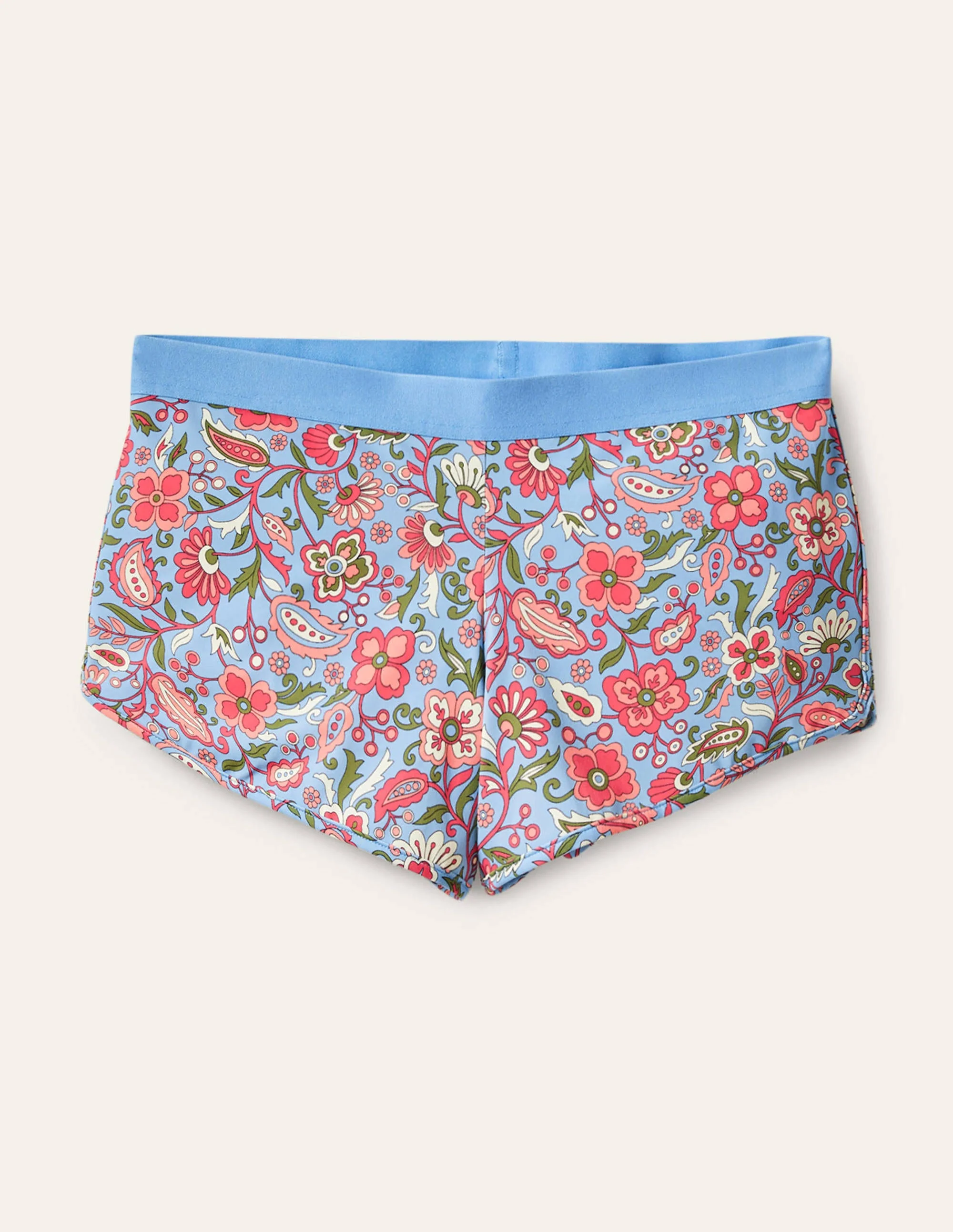 Elastic Band Beach Short-Dusty Blue, Oriental Paradise - Image 6
