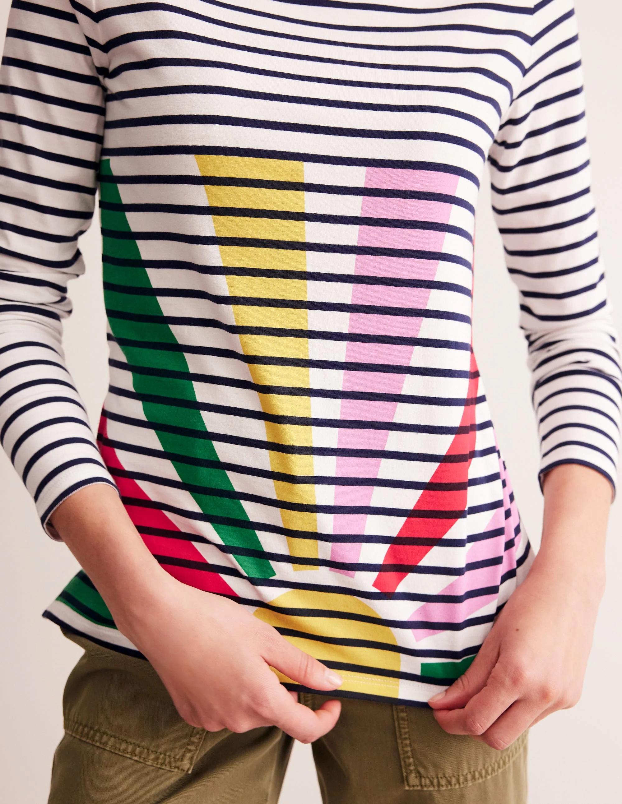 Ella Long Sleeve Breton-Multi, Sunshine Pop - Image 2